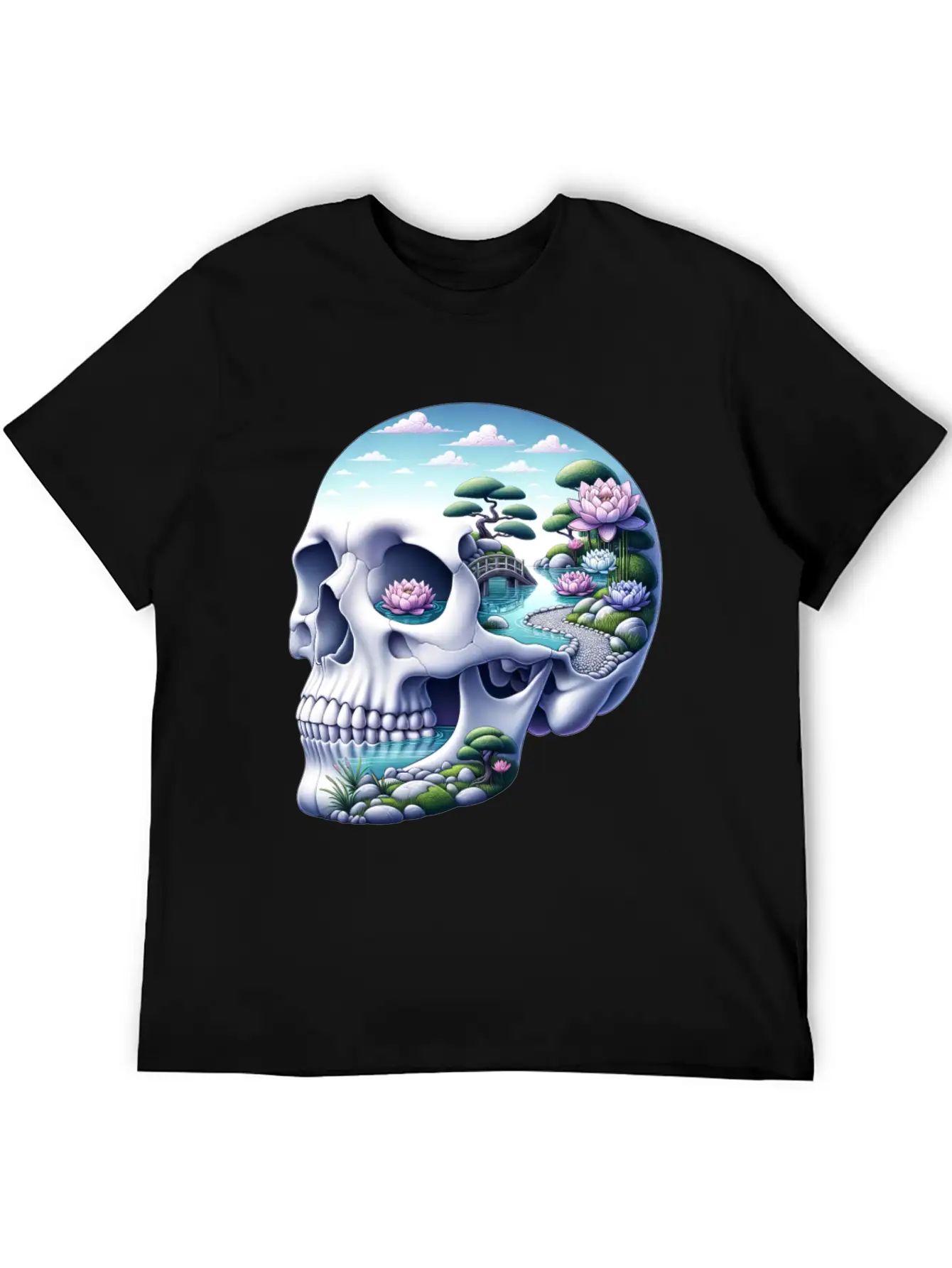 Tranquil Oasis Skull Shirt School Counselor's Classic Cotton Tee – Unisex Comfort For Any Season