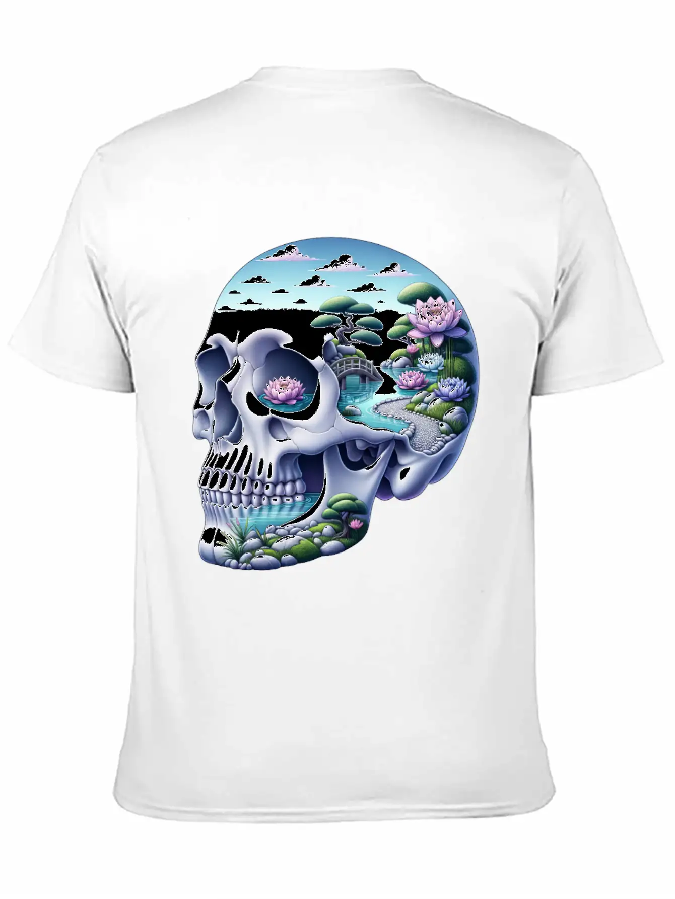 Tranquil Oasis Skull Shirt School Counselor's Classic Cotton Tee – Unisex Comfort For Any Season