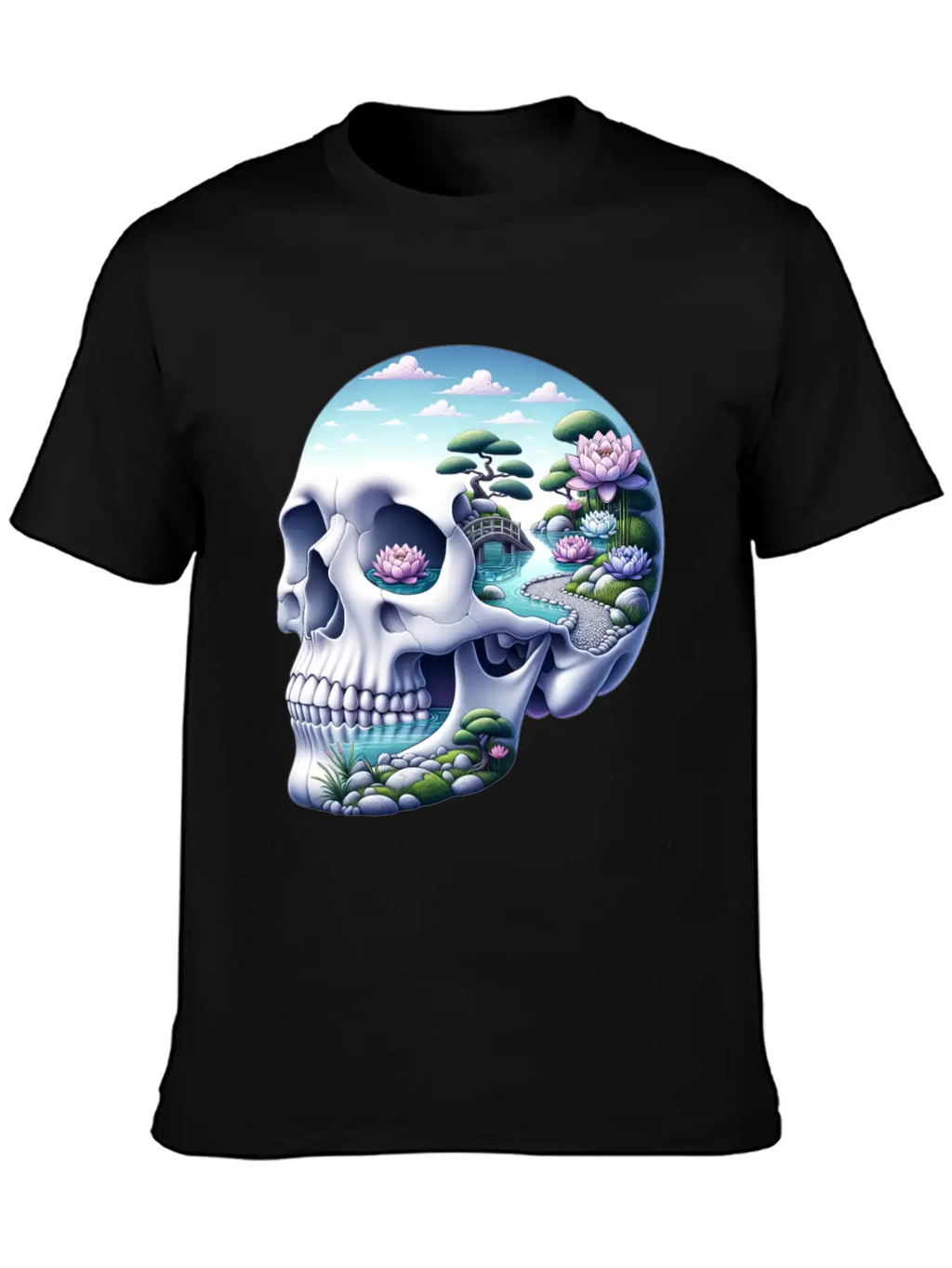 Tranquil Oasis Skull Shirt School Counselor's Classic Cotton Tee – Unisex Comfort For Any Season