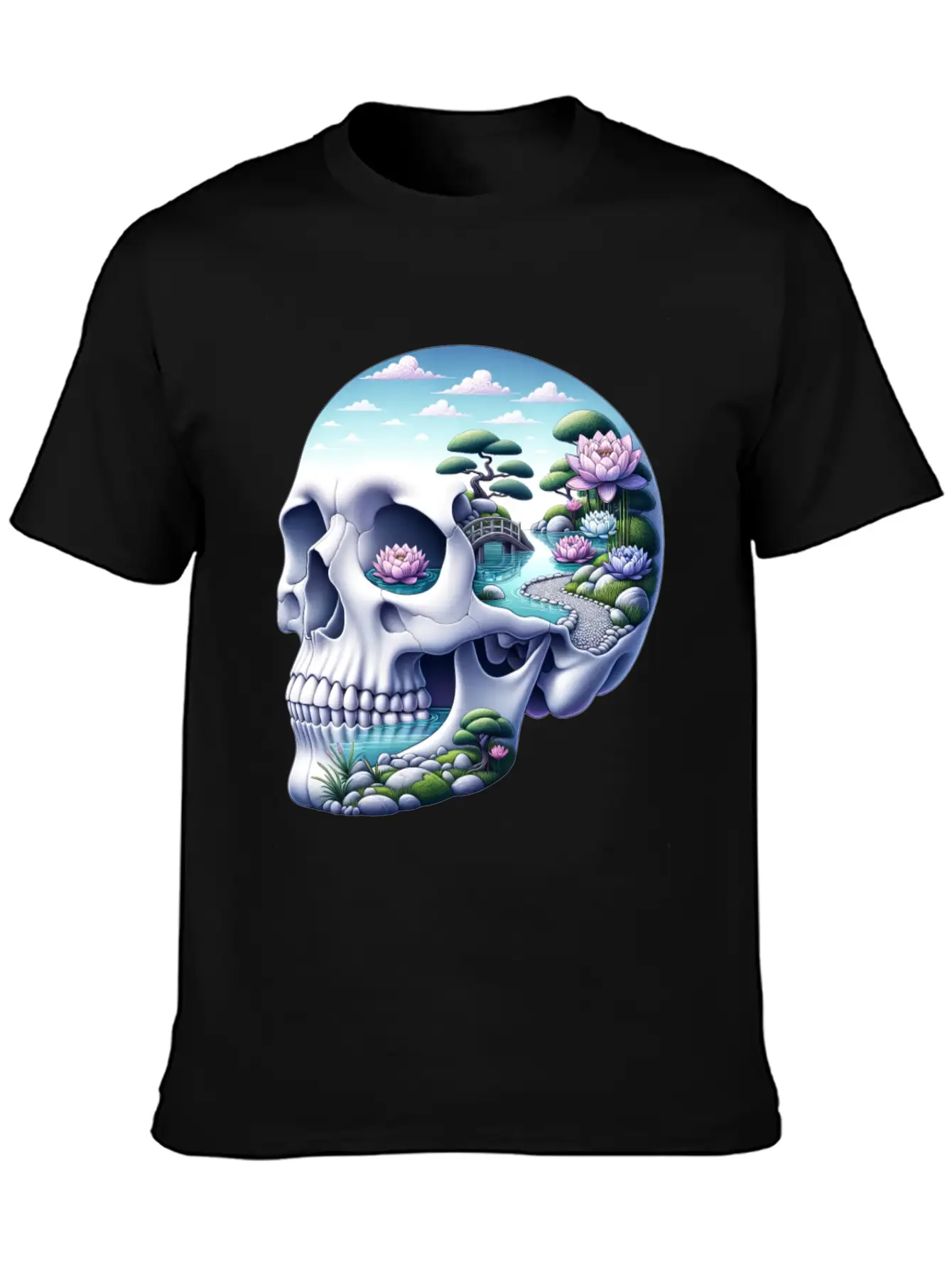 Tranquil Oasis Skull Shirt School Counselor's Classic Cotton Tee – Unisex Comfort For Any Season