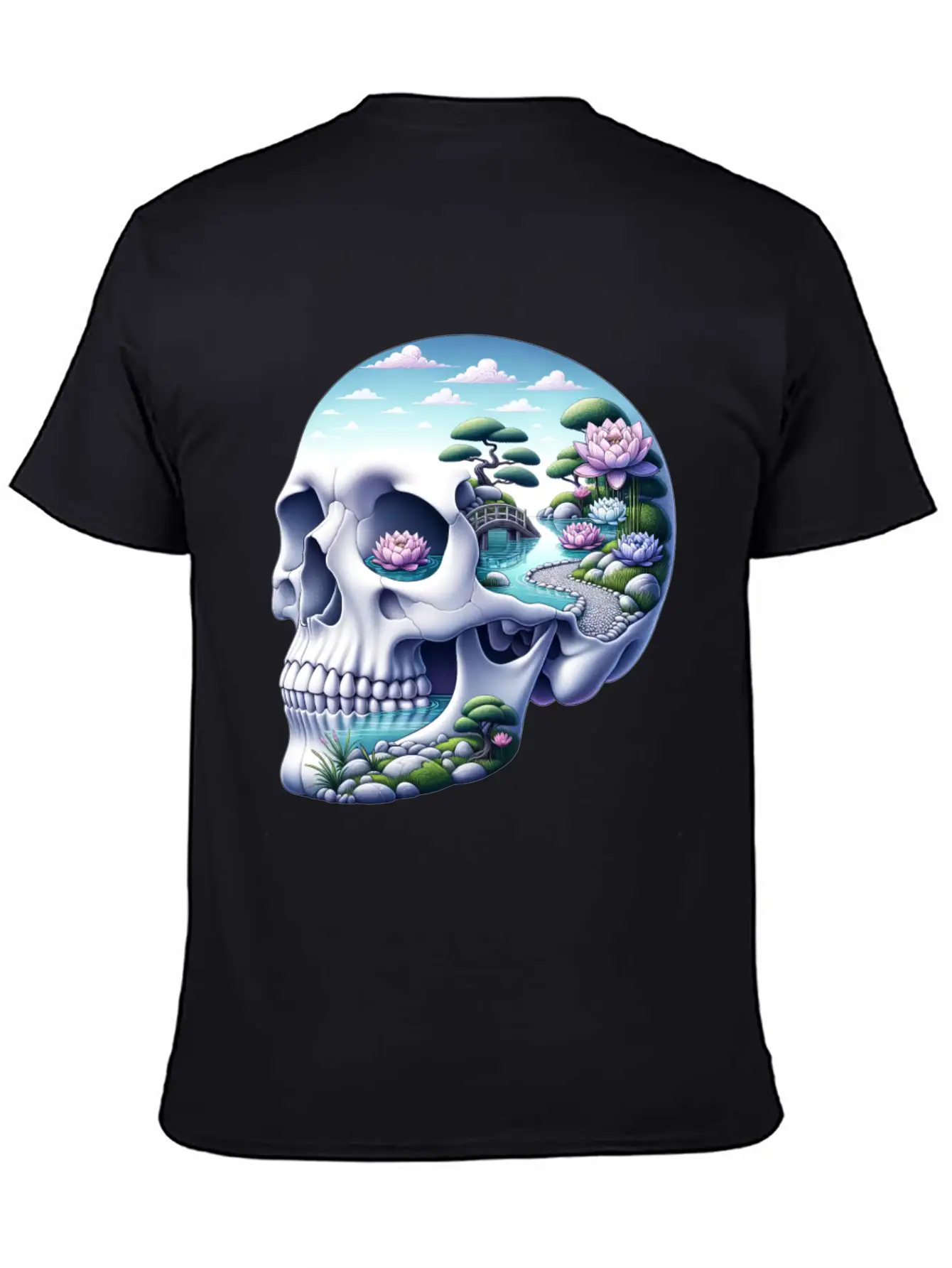 Tranquil Oasis Skull Shirt School Counselor's Classic Cotton Tee – Unisex Comfort For Any Season