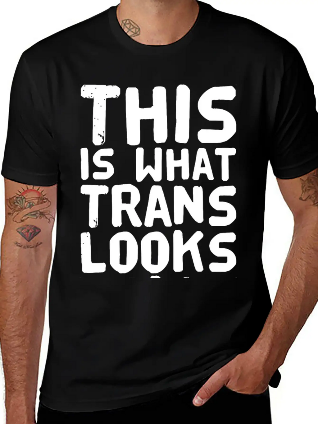 Trans - This Is What Trans Looks Like Relaxed Everyday Tee – Lightweight And Durable Cotton
