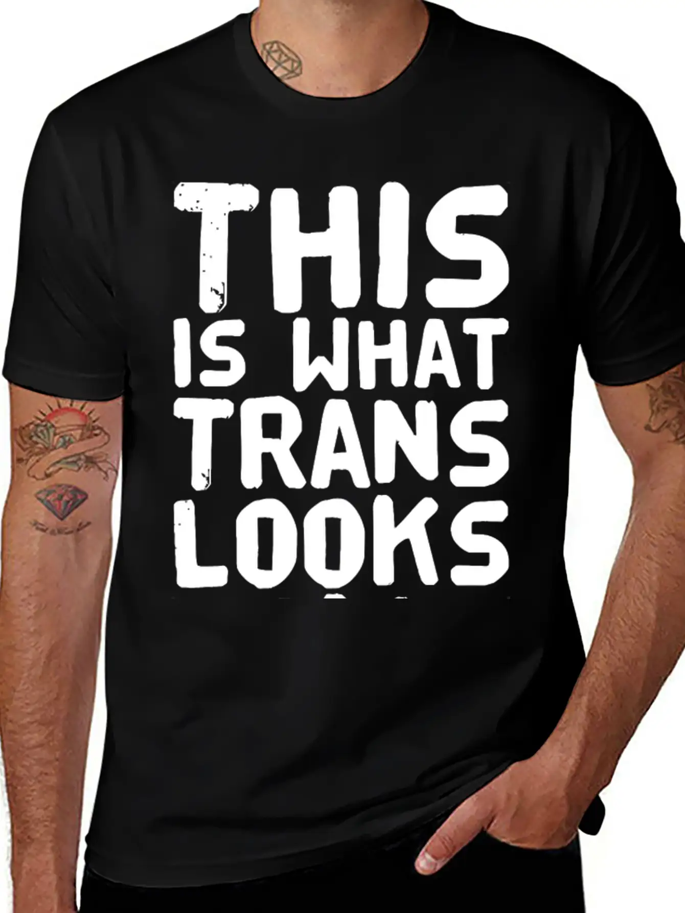 Trans - This Is What Trans Looks Like Relaxed Everyday Tee – Lightweight And Durable Cotton