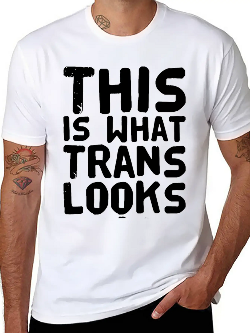 Trans - This Is What Trans Looks Like Relaxed Everyday Tee – Lightweight And Durable Cotton