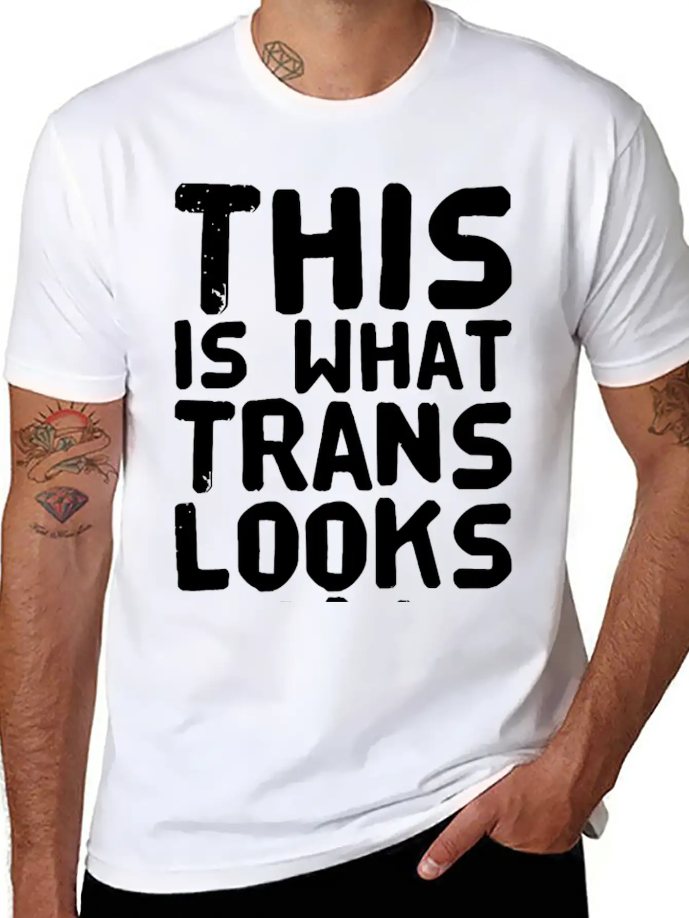 Trans - This Is What Trans Looks Like Relaxed Everyday Tee – Lightweight And Durable Cotton