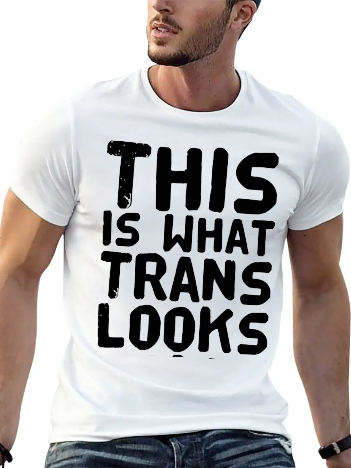 Trans - This Is What Trans Looks Like Relaxed Everyday Tee – Lightweight And Durable Cotton