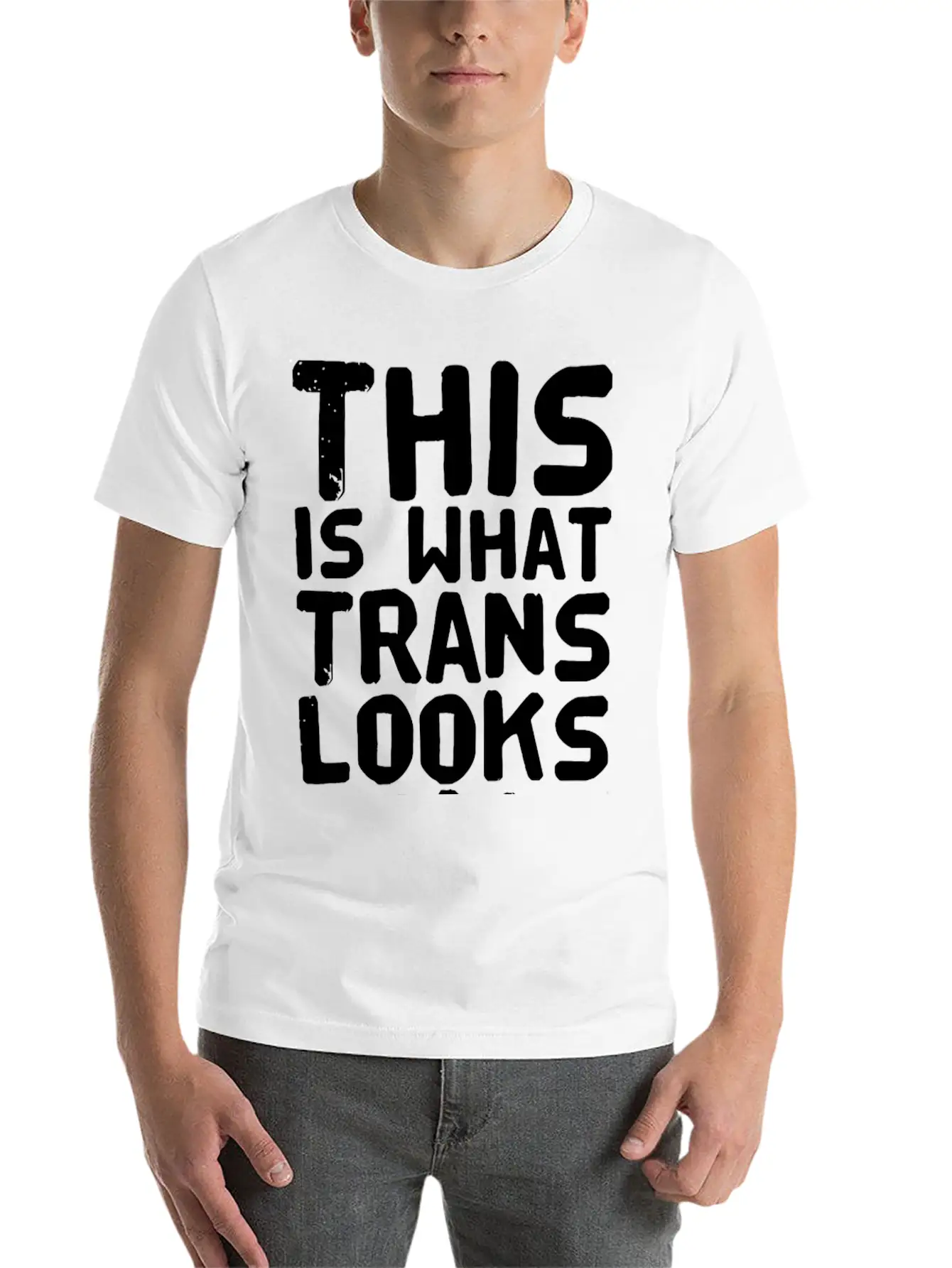 Trans - This Is What Trans Looks Like Relaxed Everyday Tee – Lightweight And Durable Cotton