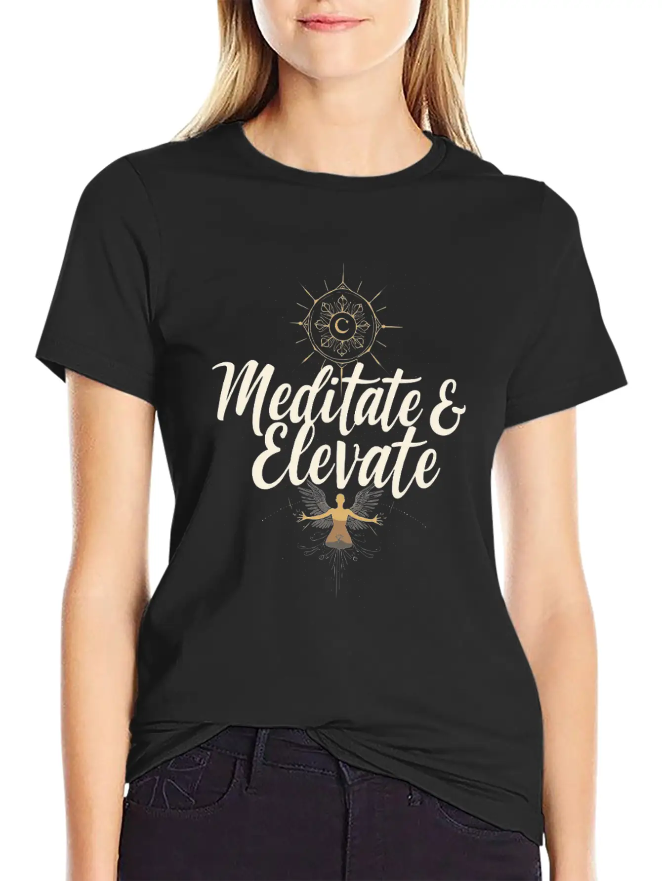 Transcendental Meditation Mindfulness Spiritual Breathable Graphic T-Shirt – Perfect For Casual Days
