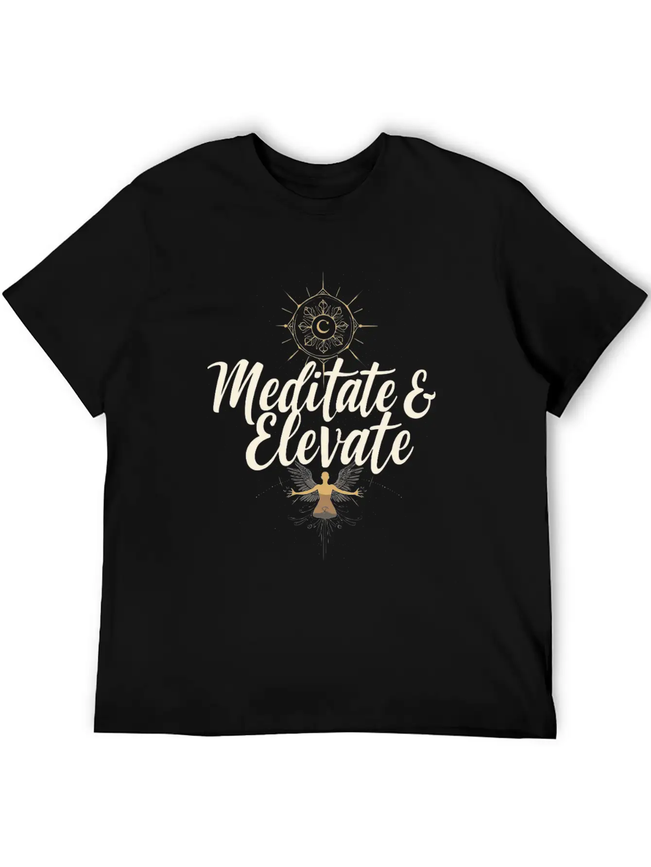 Transcendental Meditation Mindfulness Spiritual Breathable Graphic T-Shirt – Perfect For Casual Days