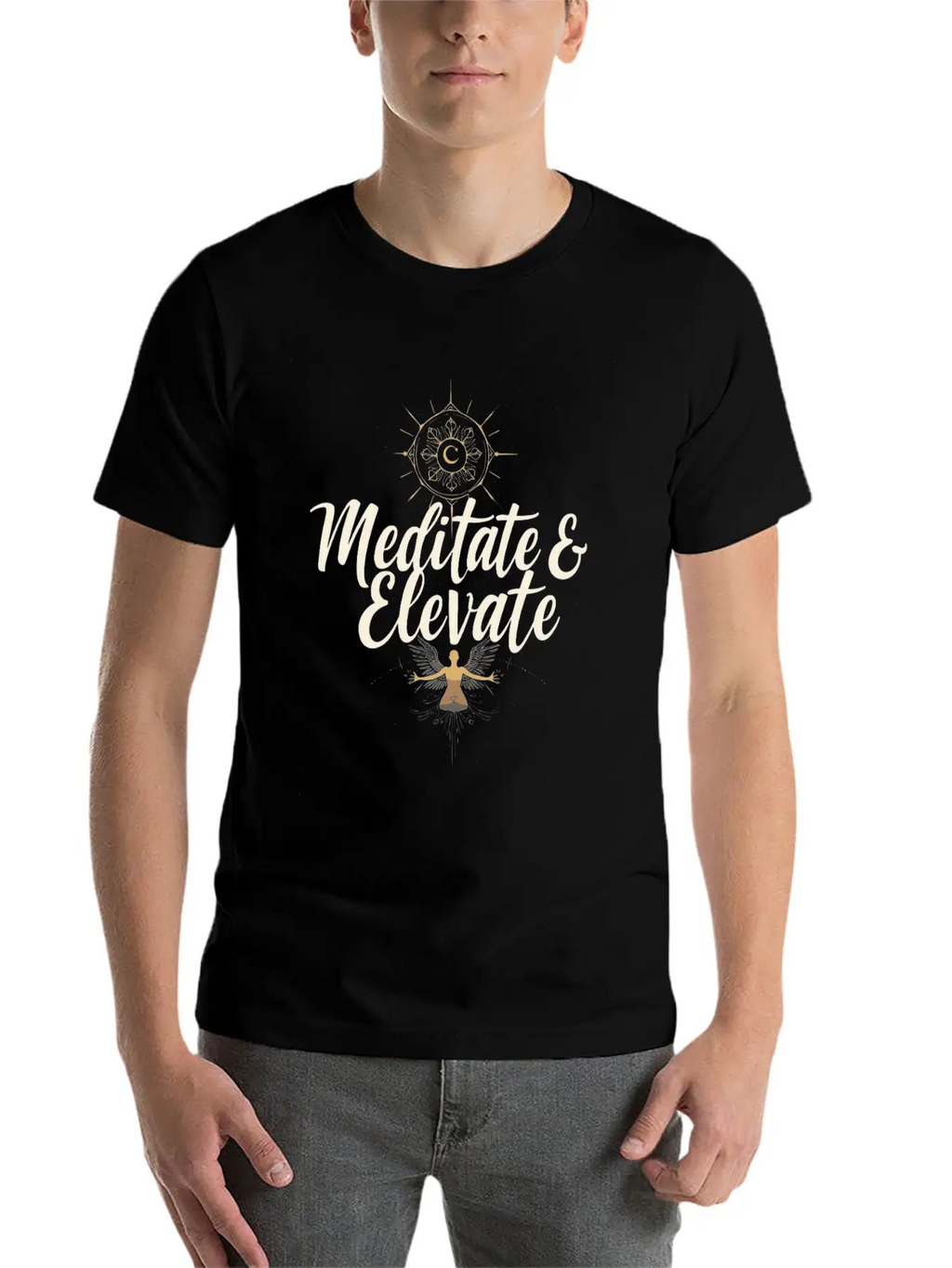 Transcendental Meditation Mindfulness Spiritual Breathable Graphic T-Shirt – Perfect For Casual Days