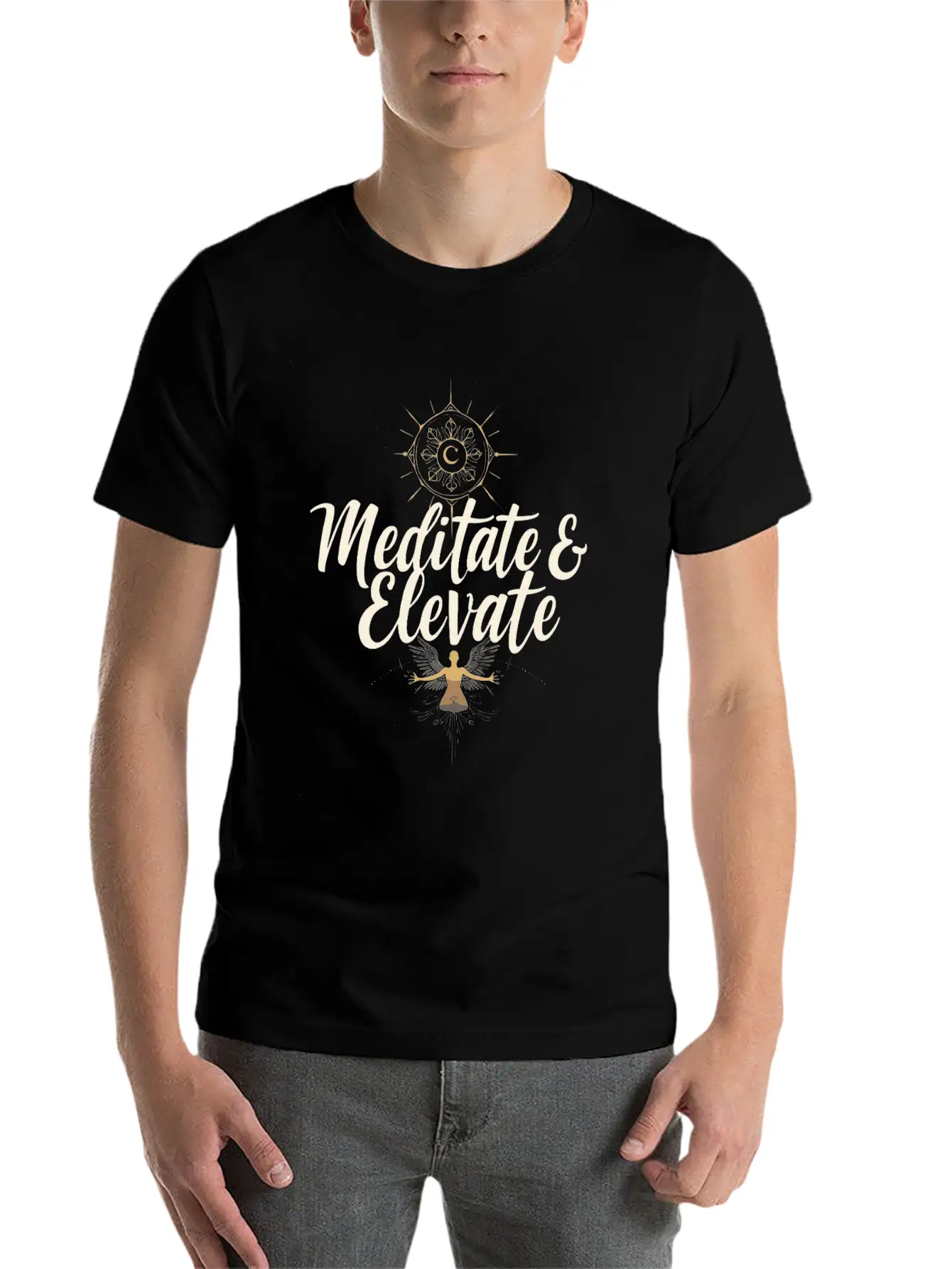 Transcendental Meditation Mindfulness Spiritual Breathable Graphic T-Shirt – Perfect For Casual Days