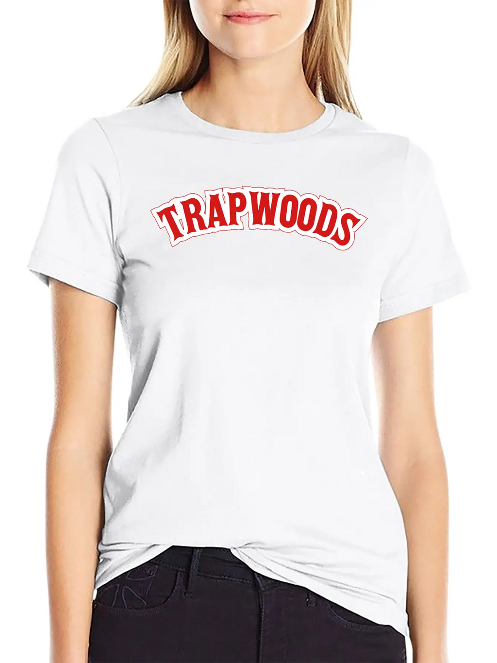 Trap Woods Font Breathable Graphic T-Shirt – Perfect For Casual Days