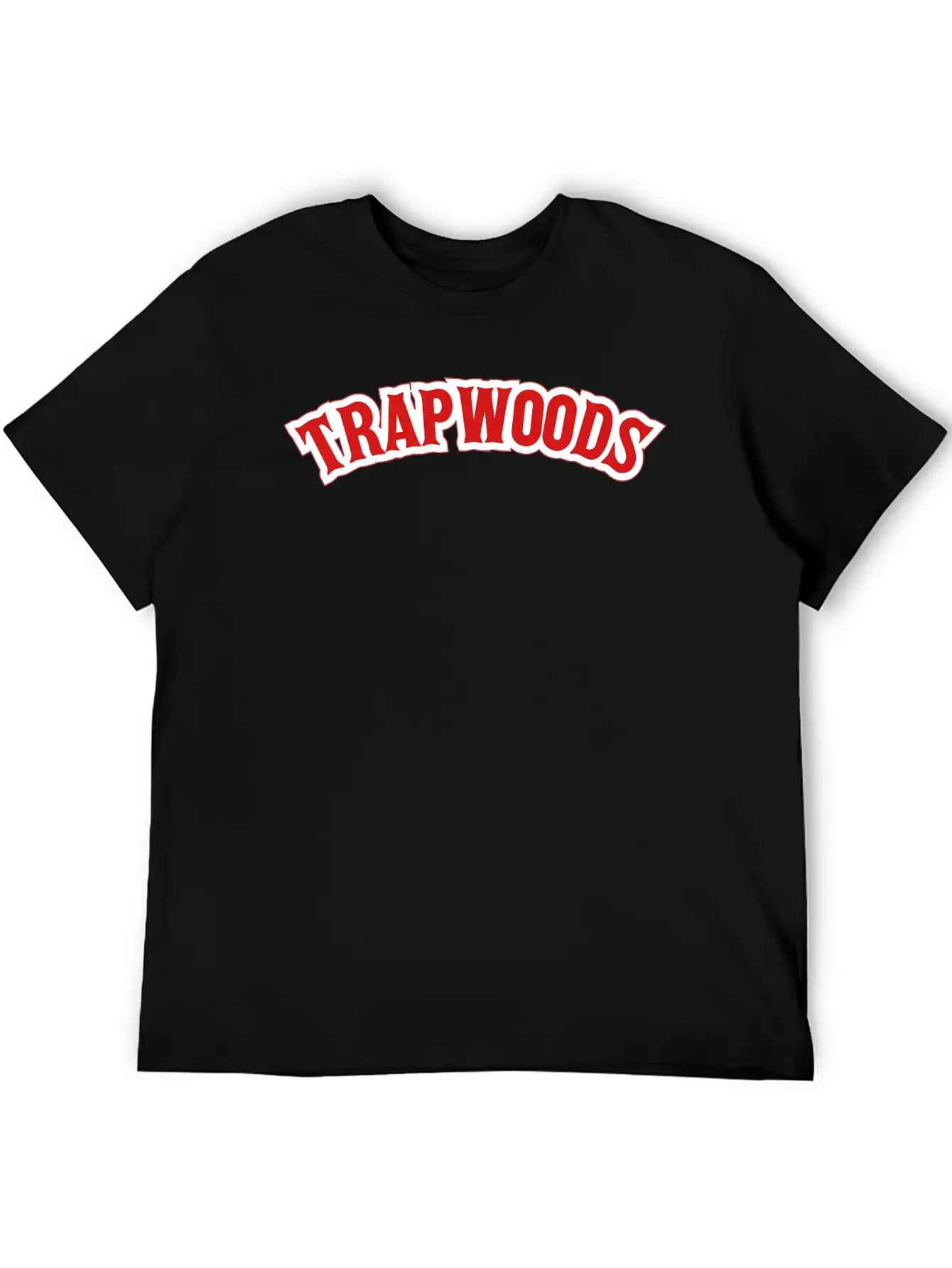 Trap Woods Font Breathable Graphic T-Shirt – Perfect For Casual Days