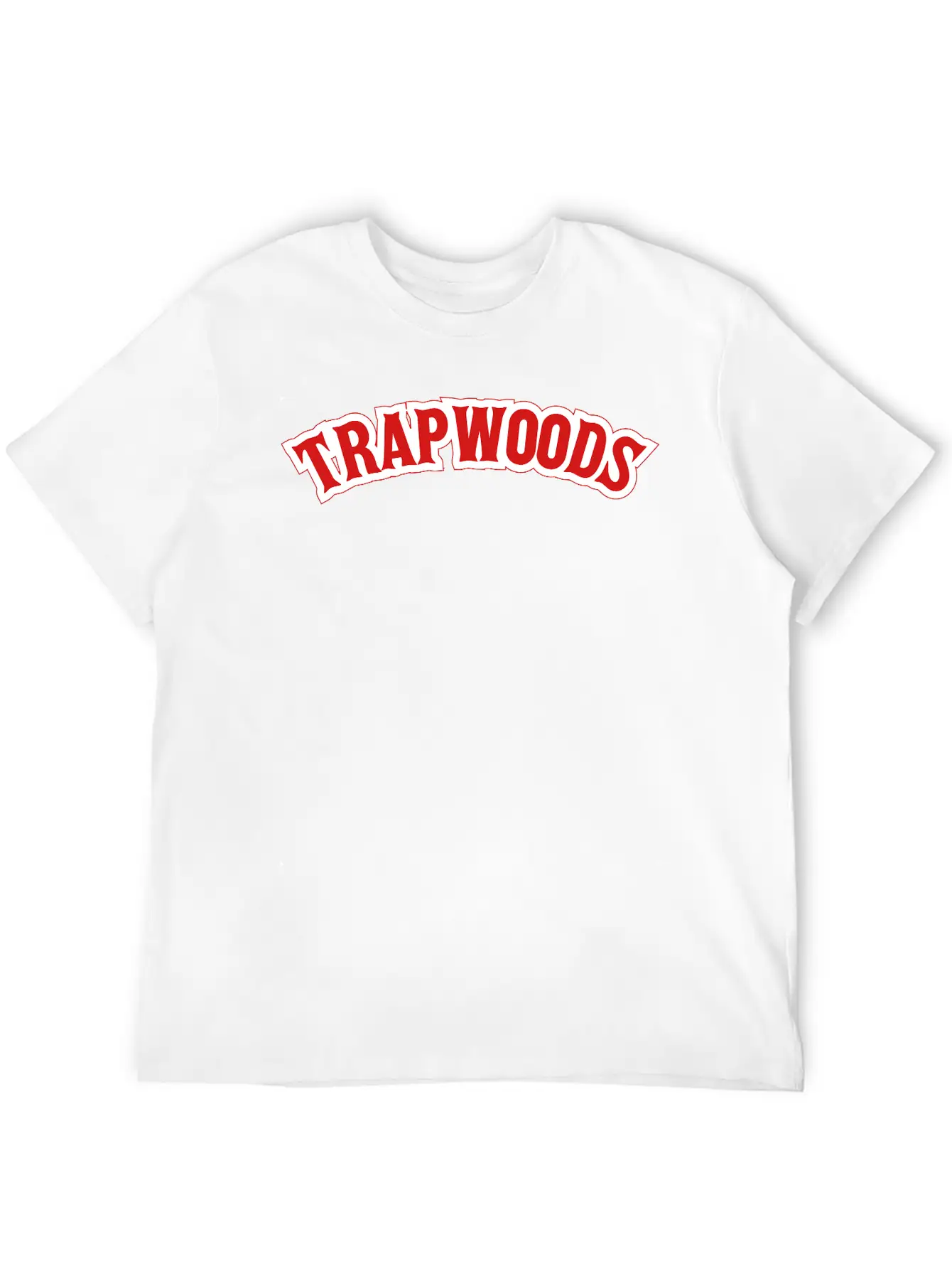 Trap Woods Font Breathable Graphic T-Shirt – Perfect For Casual Days