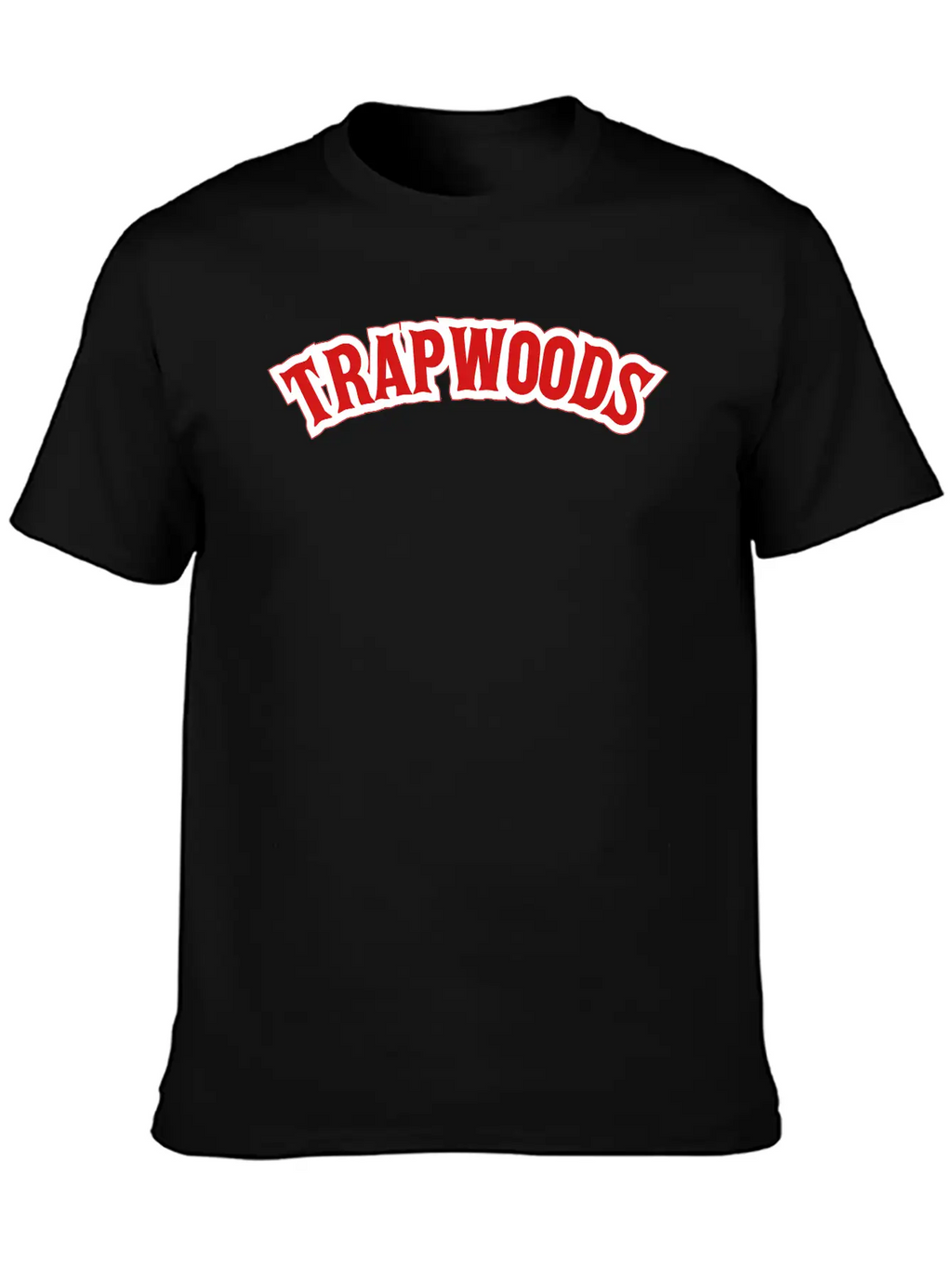 Trap Woods Font Breathable Graphic T-Shirt – Perfect For Casual Days