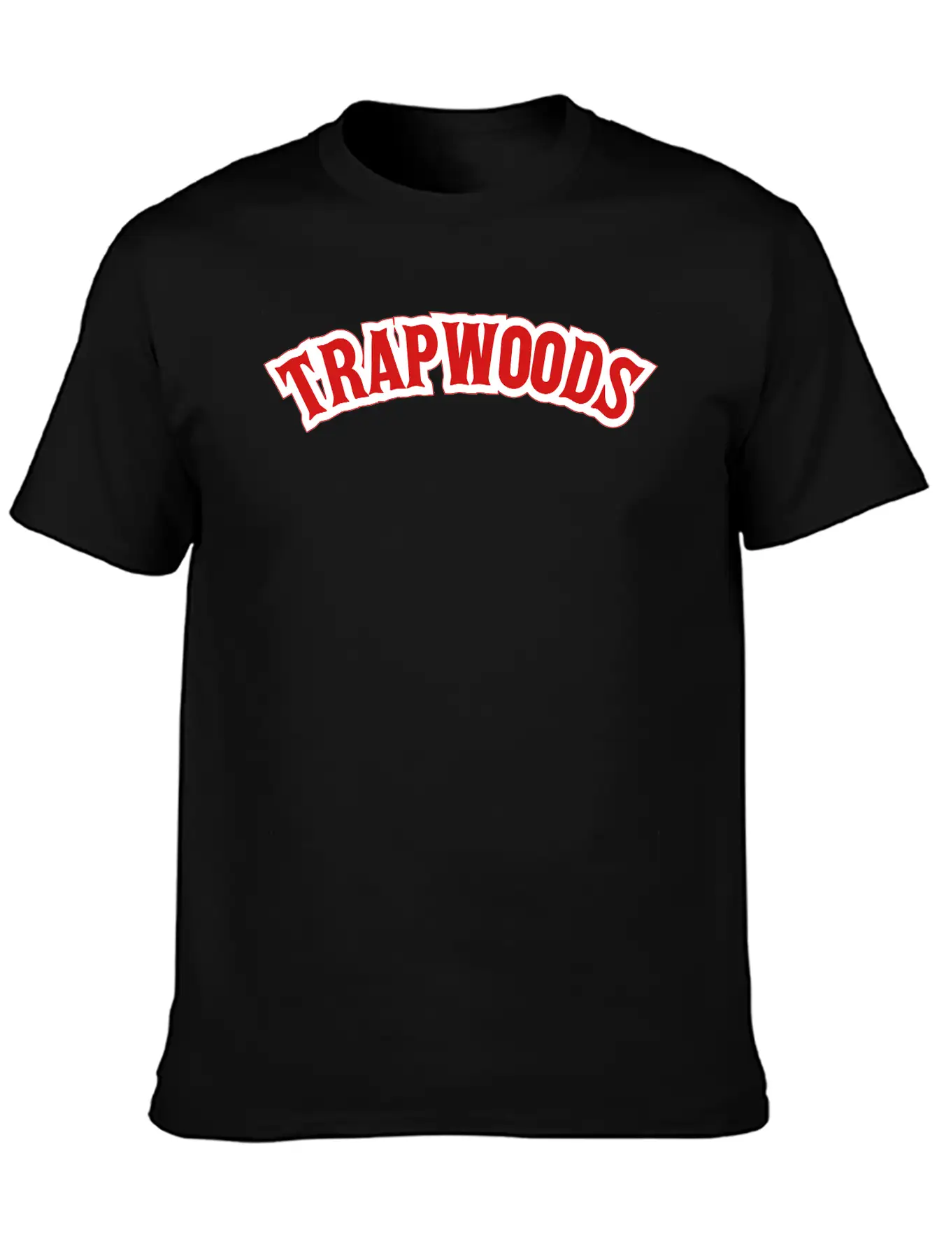 Trap Woods Font Breathable Graphic T-Shirt – Perfect For Casual Days