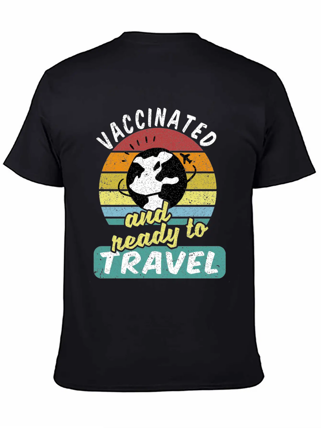 Travel Backpacker Traveler Vaccinated Vaccination Modern Fit Casual T-Shirt – Clean And Versatile Design