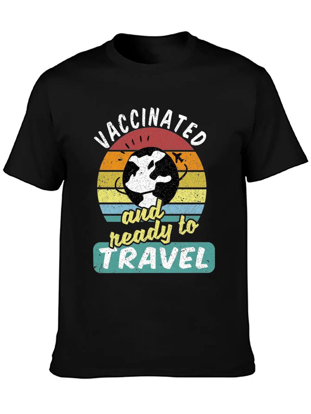 Travel Backpacker Traveler Vaccinated Vaccination Modern Fit Casual T-Shirt – Clean And Versatile Design