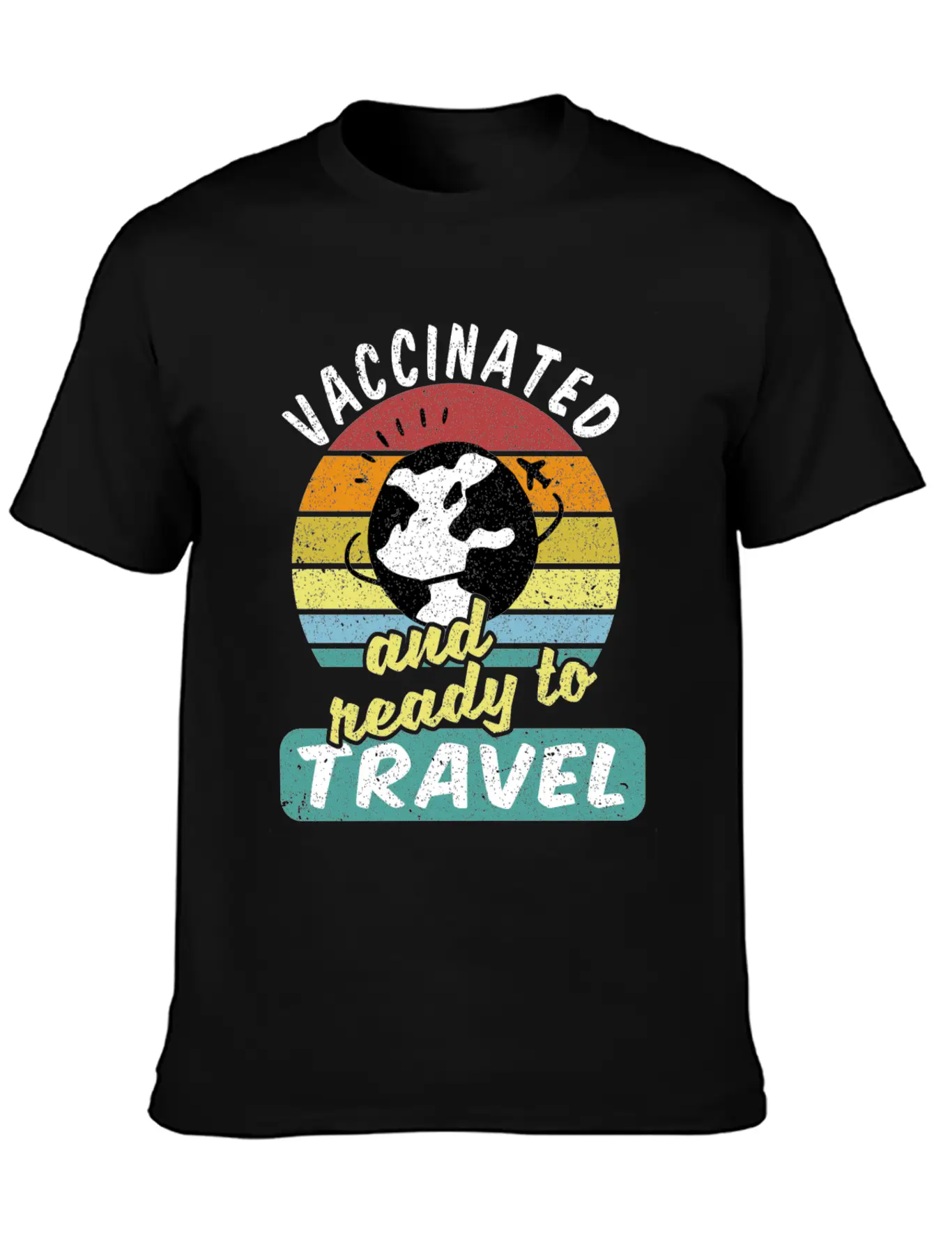 Travel Backpacker Traveler Vaccinated Vaccination Modern Fit Casual T-Shirt – Clean And Versatile Design