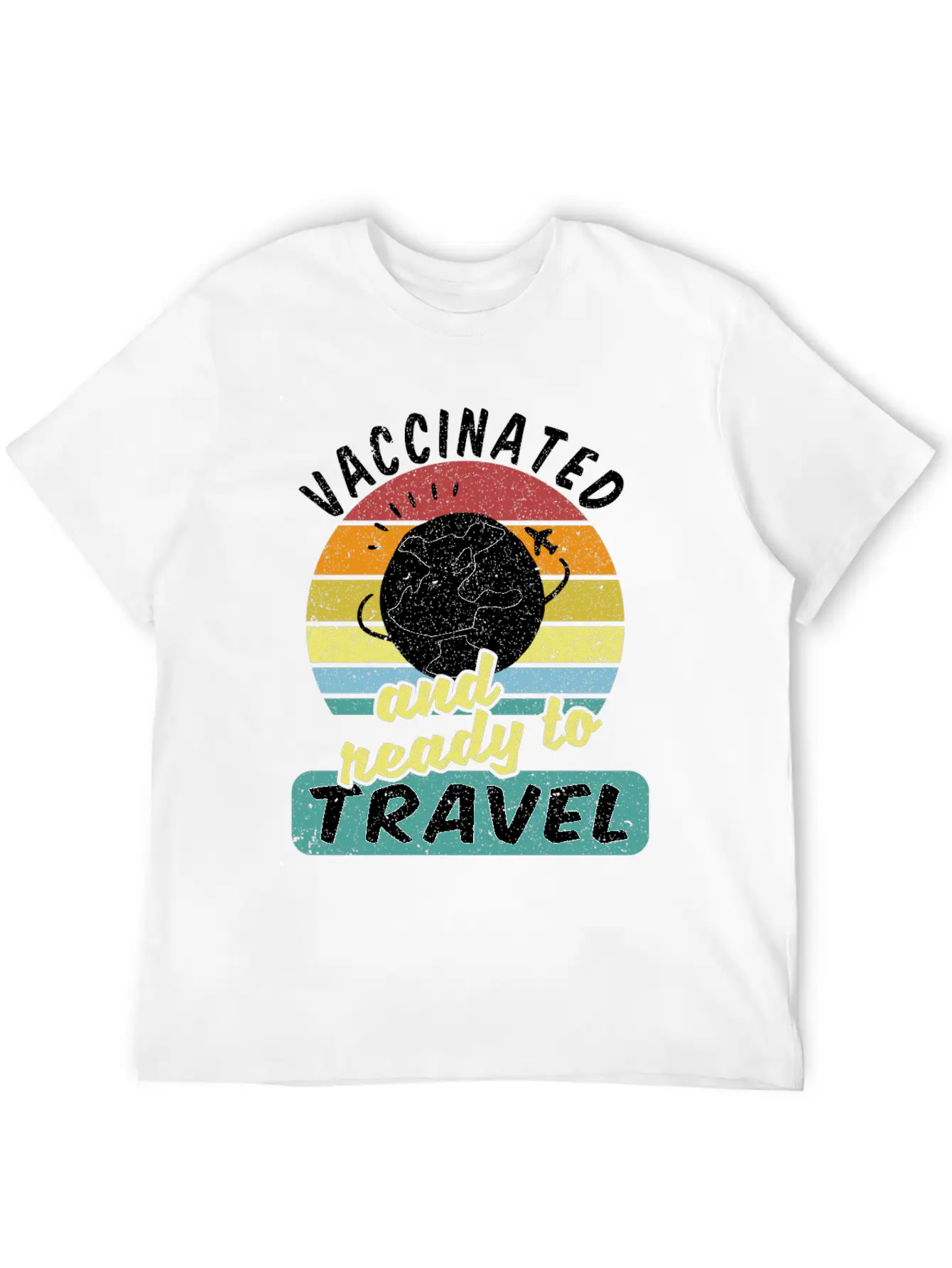 Travel Backpacker Traveler Vaccinated Vaccination Modern Fit Casual T-Shirt – Clean And Versatile Design