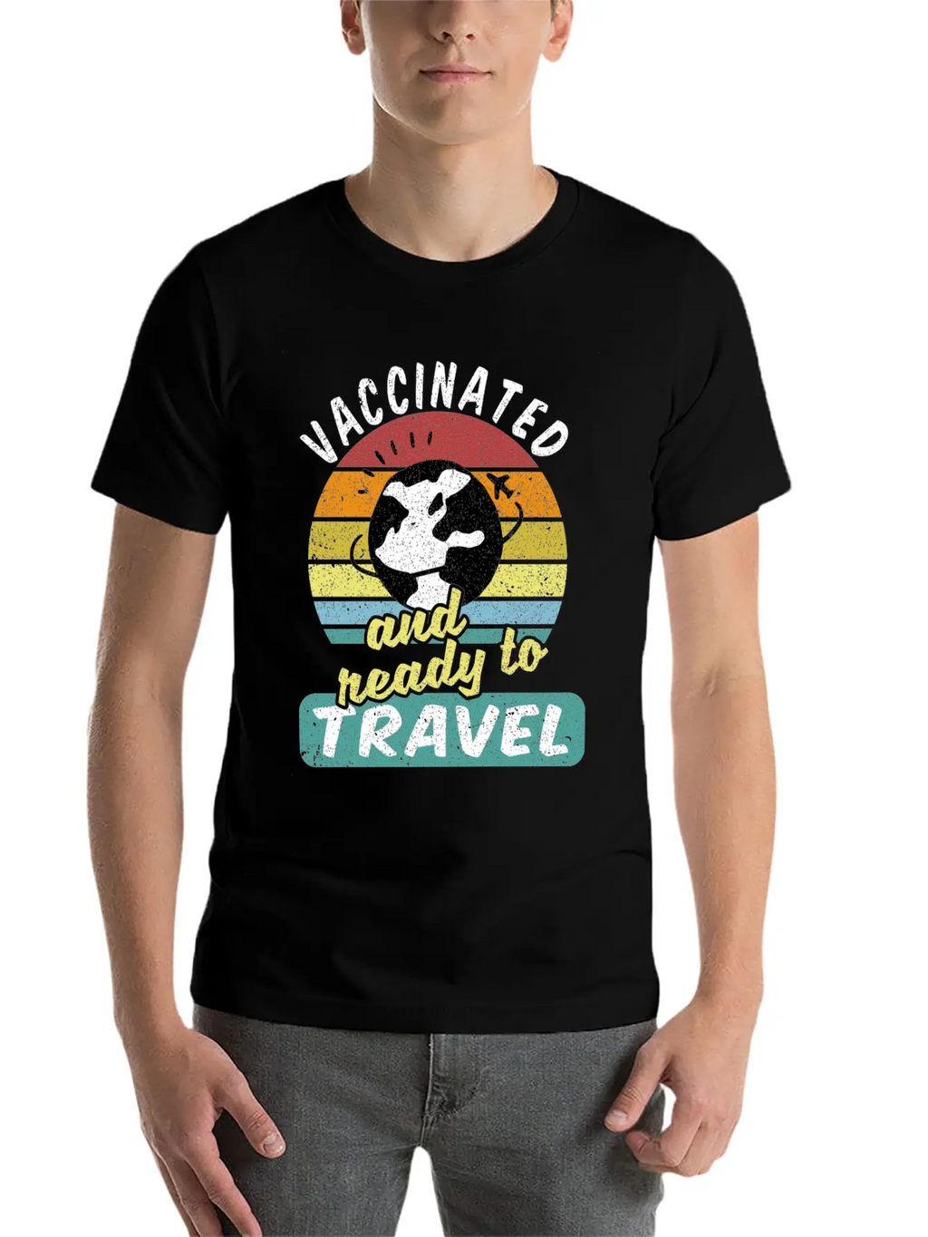 Travel Backpacker Traveler Vaccinated Vaccination Modern Fit Casual T-Shirt – Clean And Versatile Design