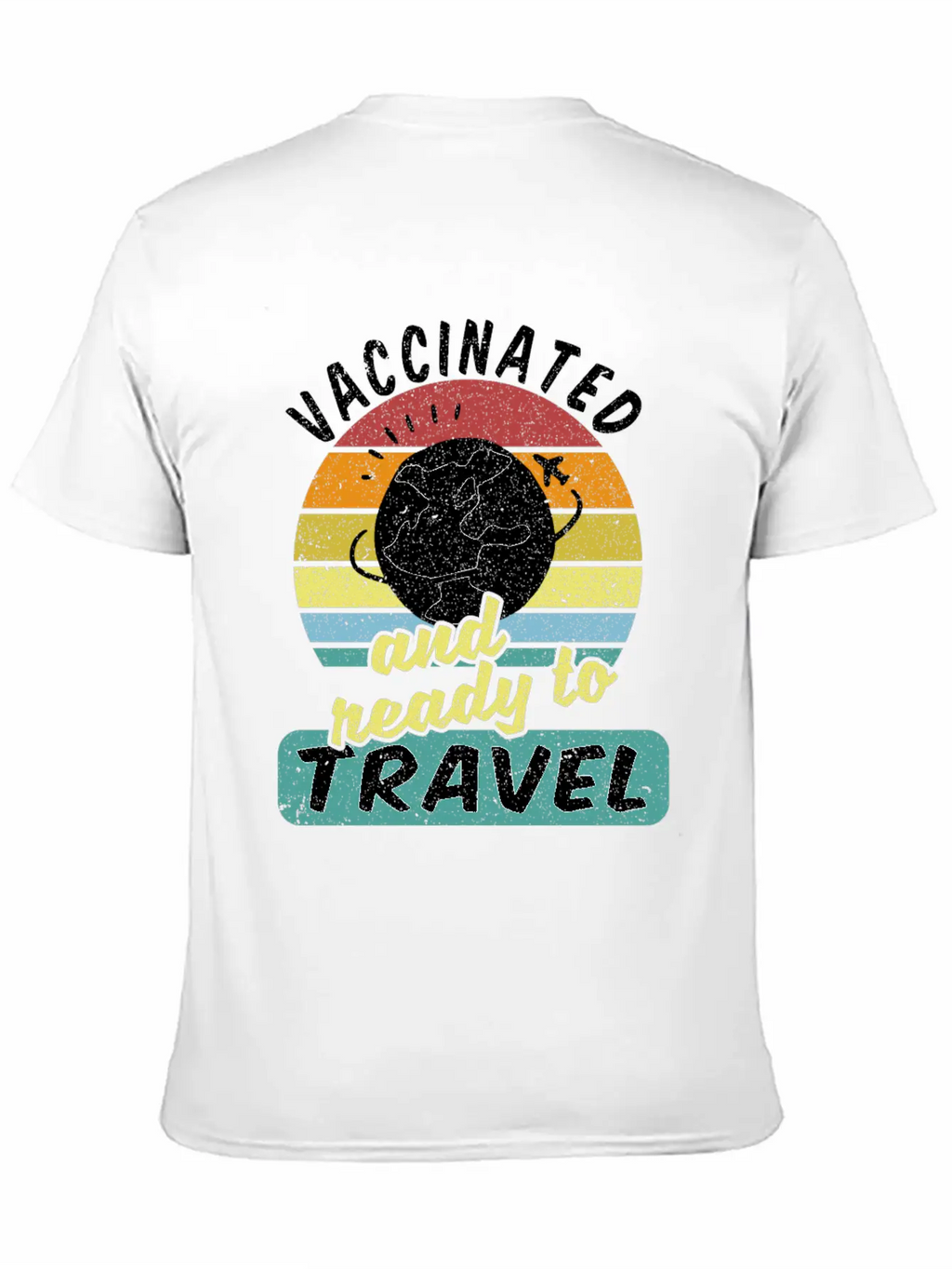 Travel Backpacker Traveler Vaccinated Vaccination Modern Fit Casual T-Shirt – Clean And Versatile Design