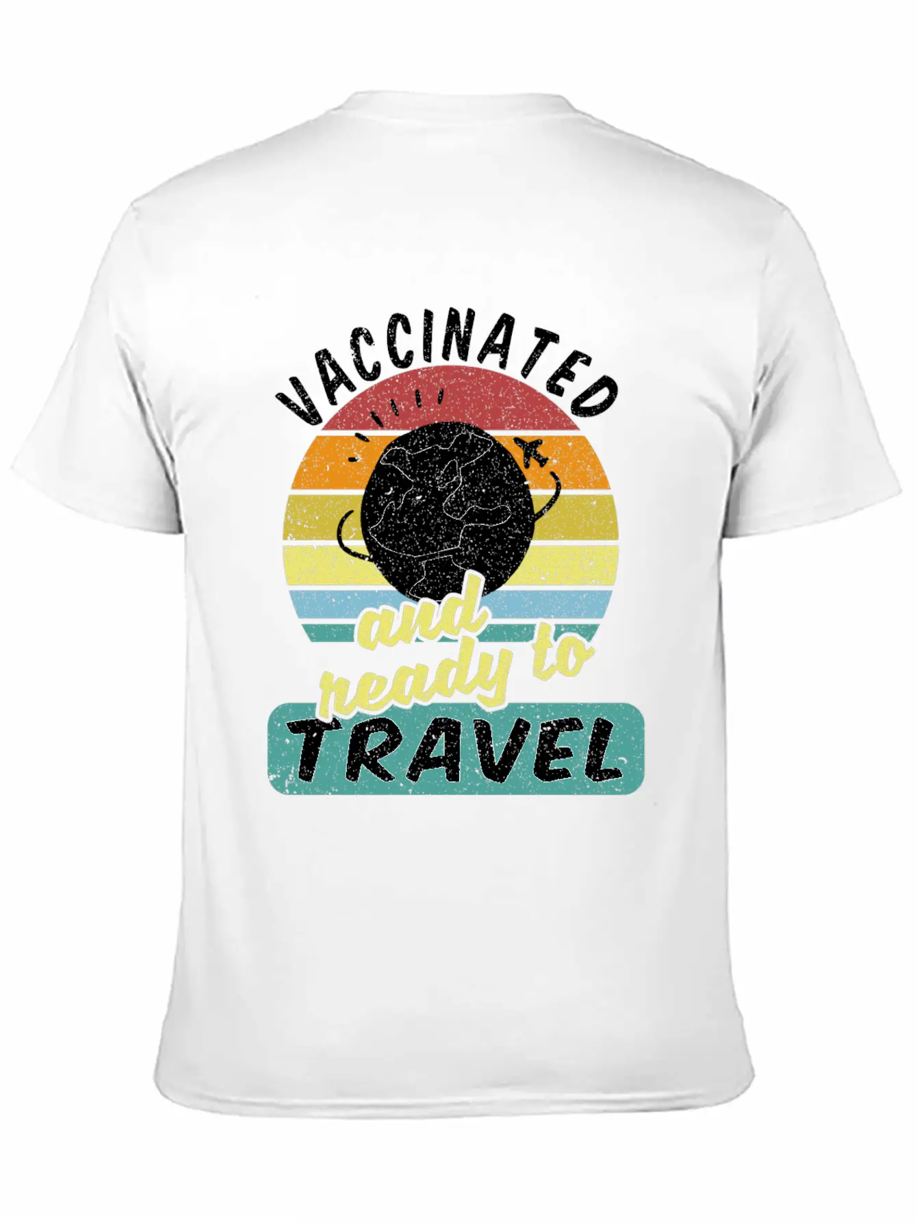 Travel Backpacker Traveler Vaccinated Vaccination Modern Fit Casual T-Shirt – Clean And Versatile Design