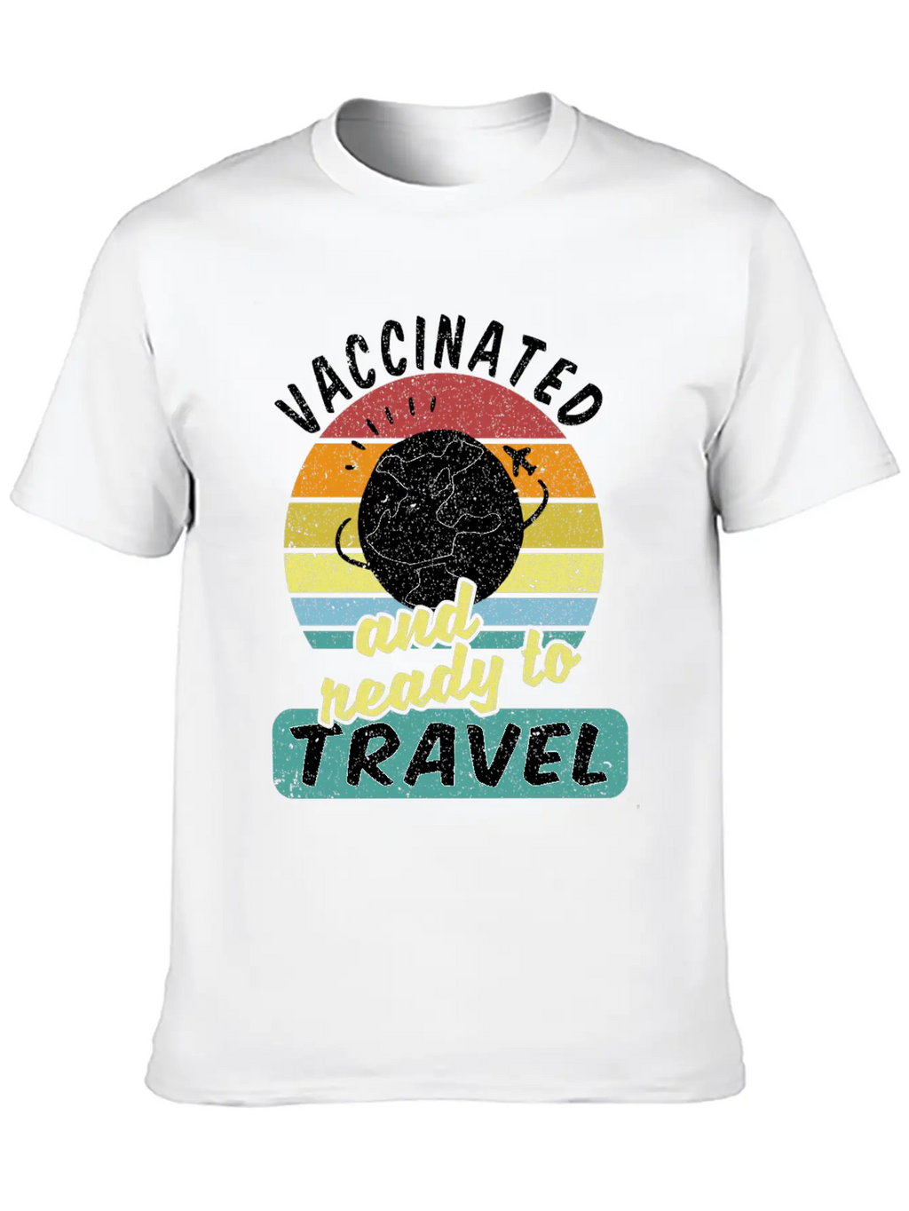 Travel Backpacker Traveler Vaccinated Vaccination Modern Fit Casual T-Shirt – Clean And Versatile Design