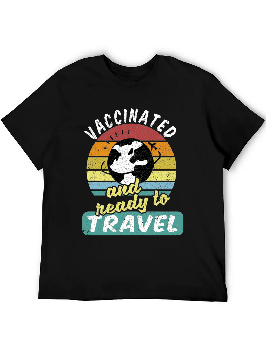 Travel Backpacker Traveler Vaccinated Vaccination Modern Fit Casual T-Shirt – Clean And Versatile Design