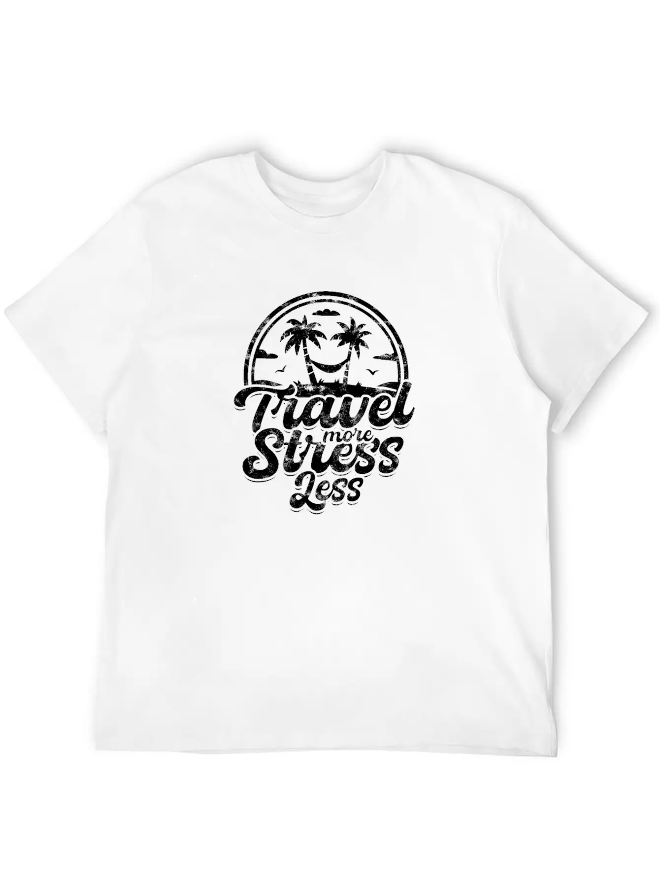 Travel More, Stress Less - Road Trip Timeless Short Sleeve Tee – Comfy And Minimalist Design