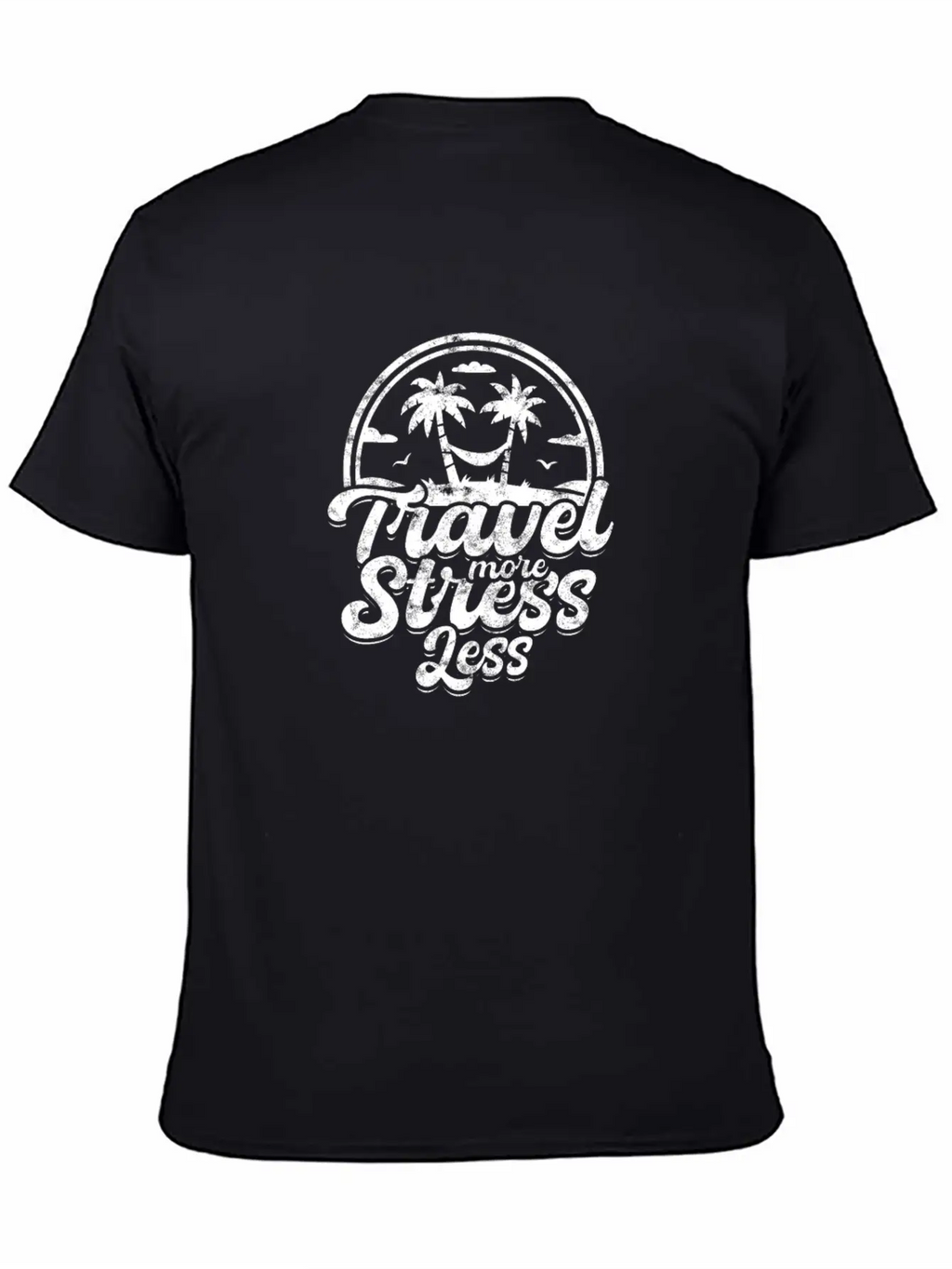 Travel More, Stress Less - Road Trip Timeless Short Sleeve Tee – Comfy And Minimalist Design