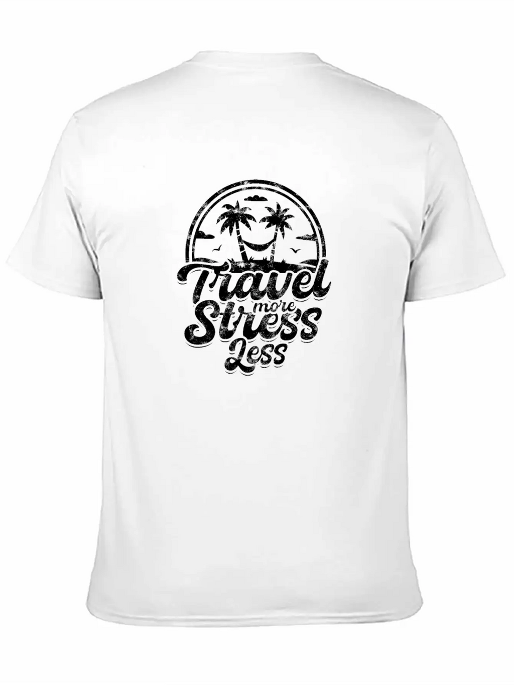 Travel More, Stress Less - Road Trip Timeless Short Sleeve Tee – Comfy And Minimalist Design