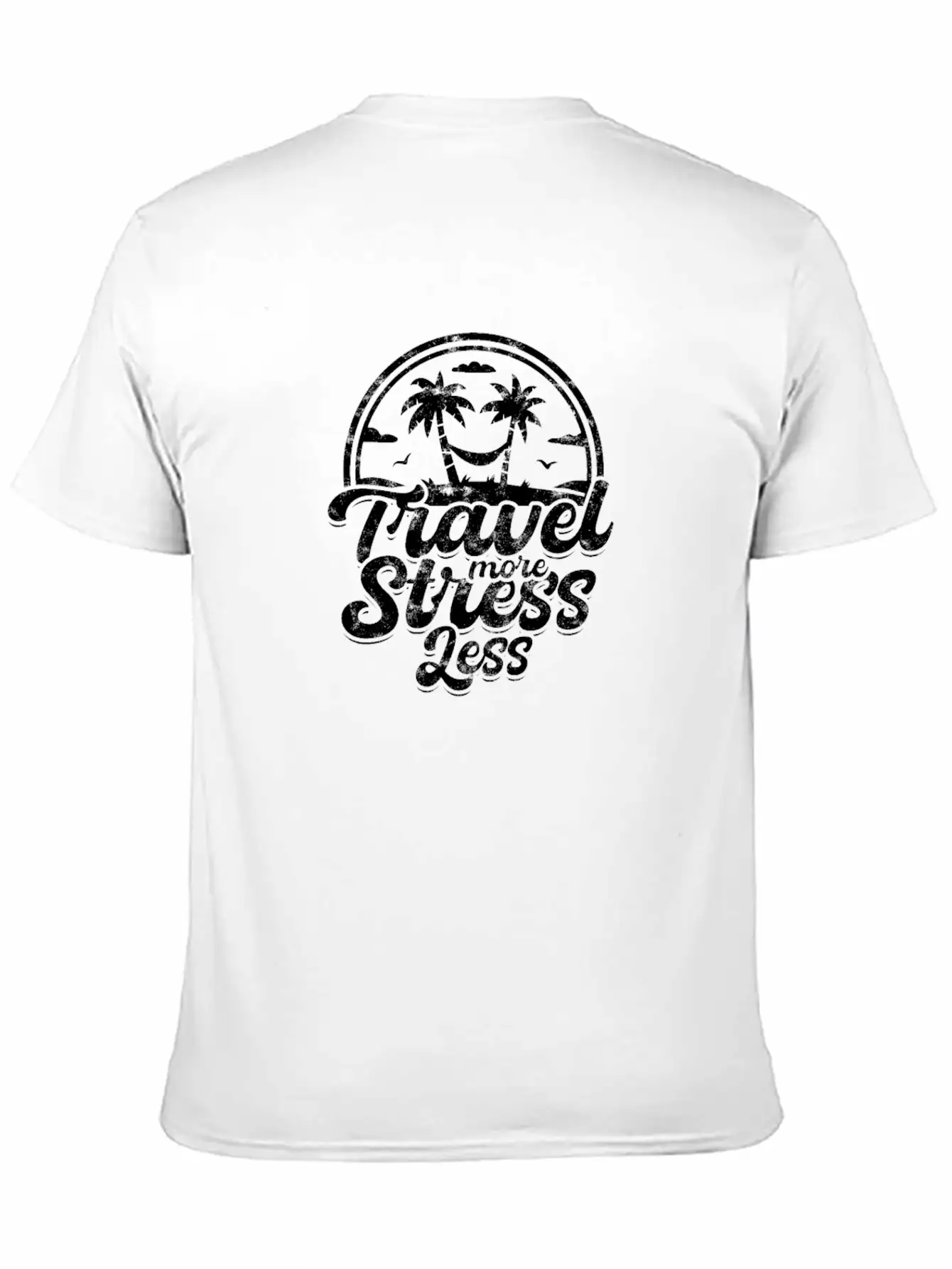 Travel More, Stress Less - Road Trip Timeless Short Sleeve Tee – Comfy And Minimalist Design
