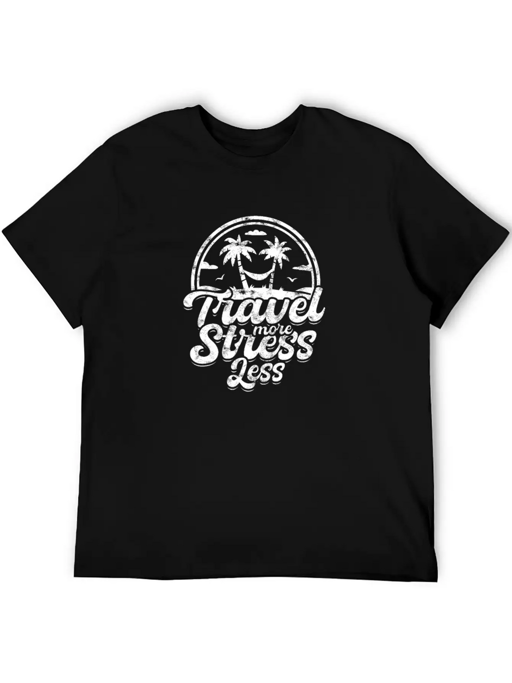 Travel More, Stress Less - Road Trip Timeless Short Sleeve Tee – Comfy And Minimalist Design