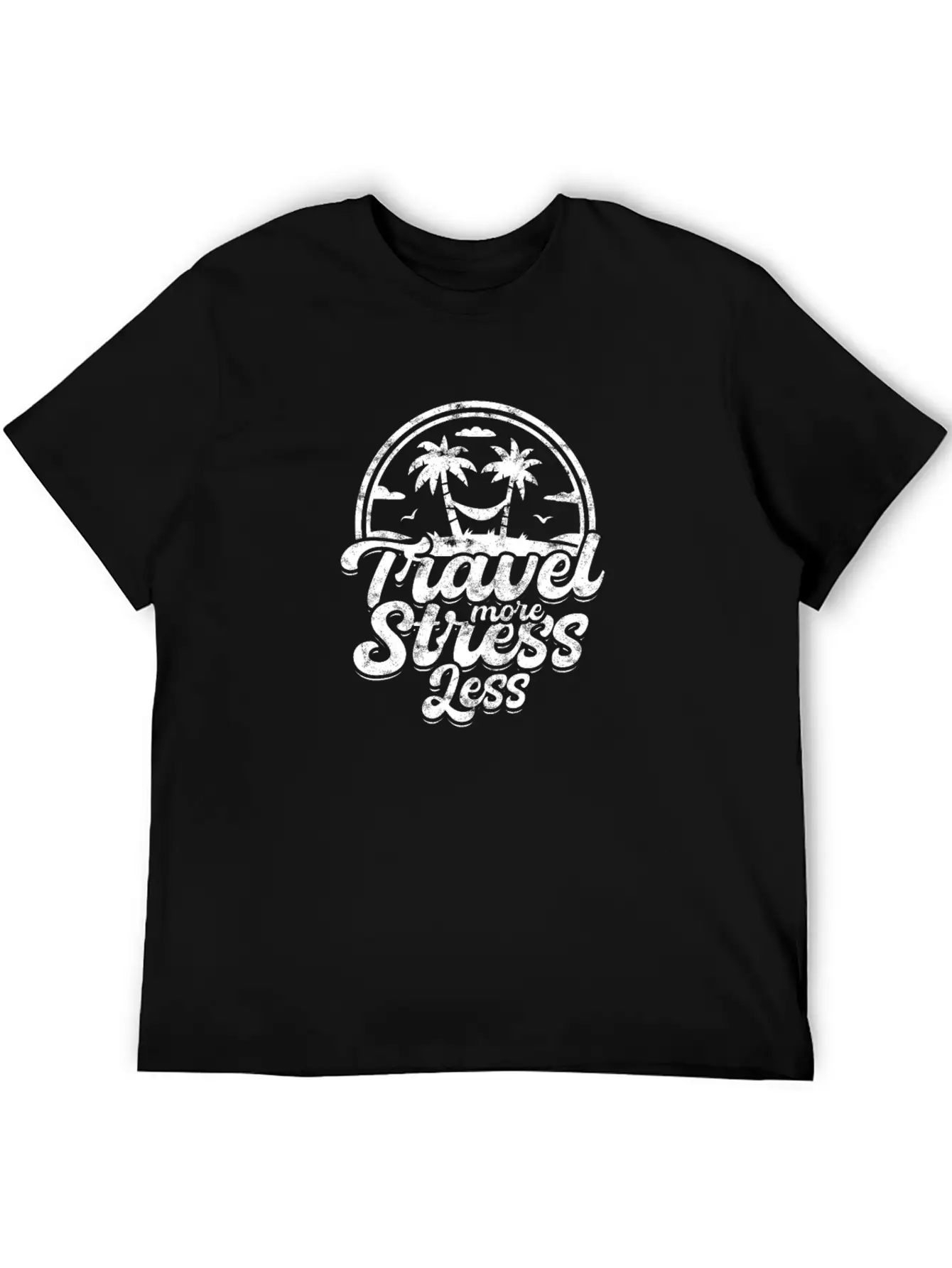 Travel More, Stress Less - Road Trip Timeless Short Sleeve Tee – Comfy And Minimalist Design