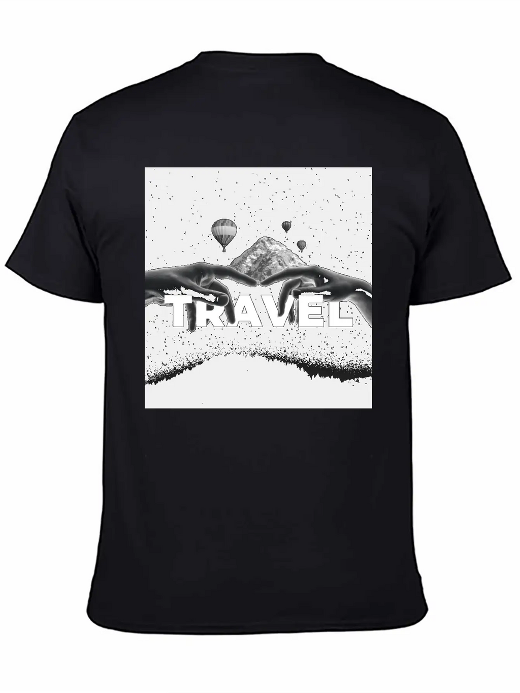 Travel, Mountains, Dream, Hands, Balloon, Starry S Stylish Everyday T-Shirt – Unisex Basic Cotton Tee