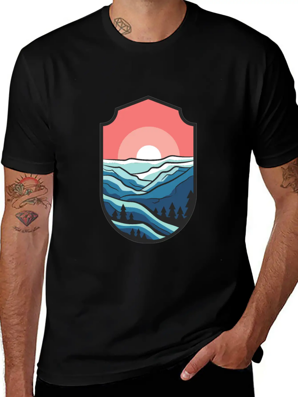 Travel Sunrise Valley Breathable Graphic T-Shirt – Perfect For Casual Days