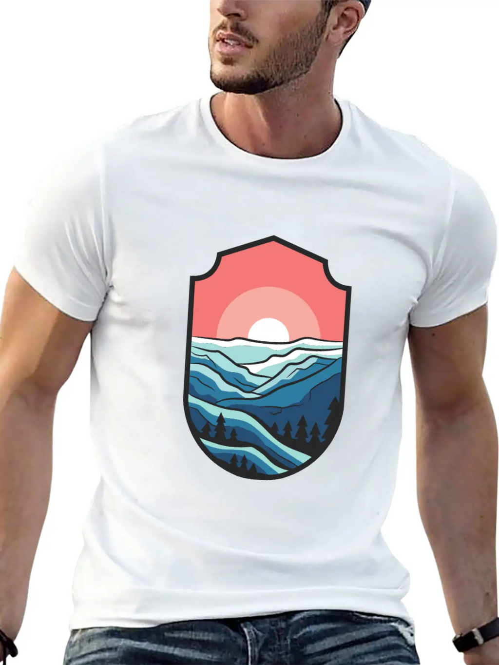 Travel Sunrise Valley Breathable Graphic T-Shirt – Perfect For Casual Days