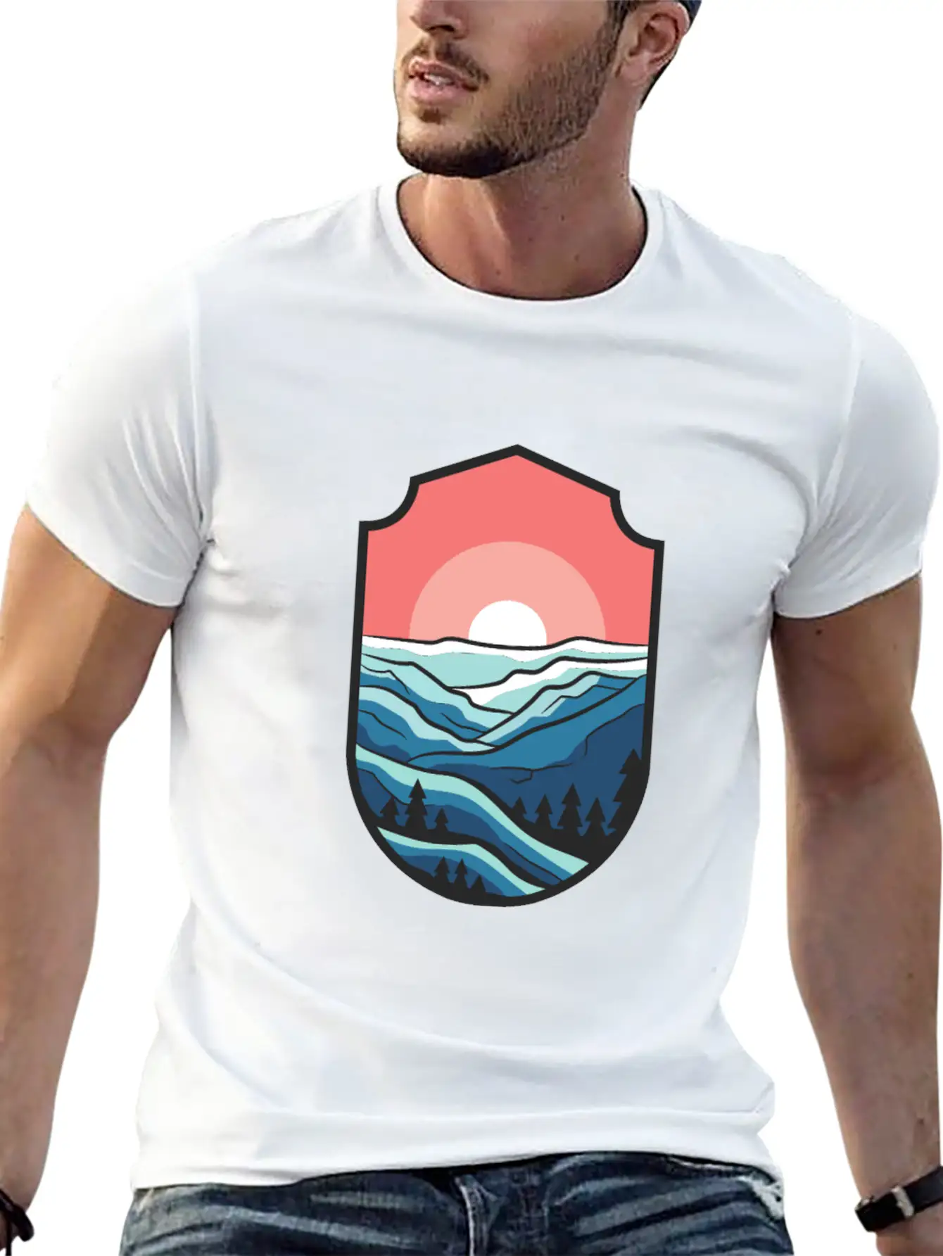 Travel Sunrise Valley Breathable Graphic T-Shirt – Perfect For Casual Days