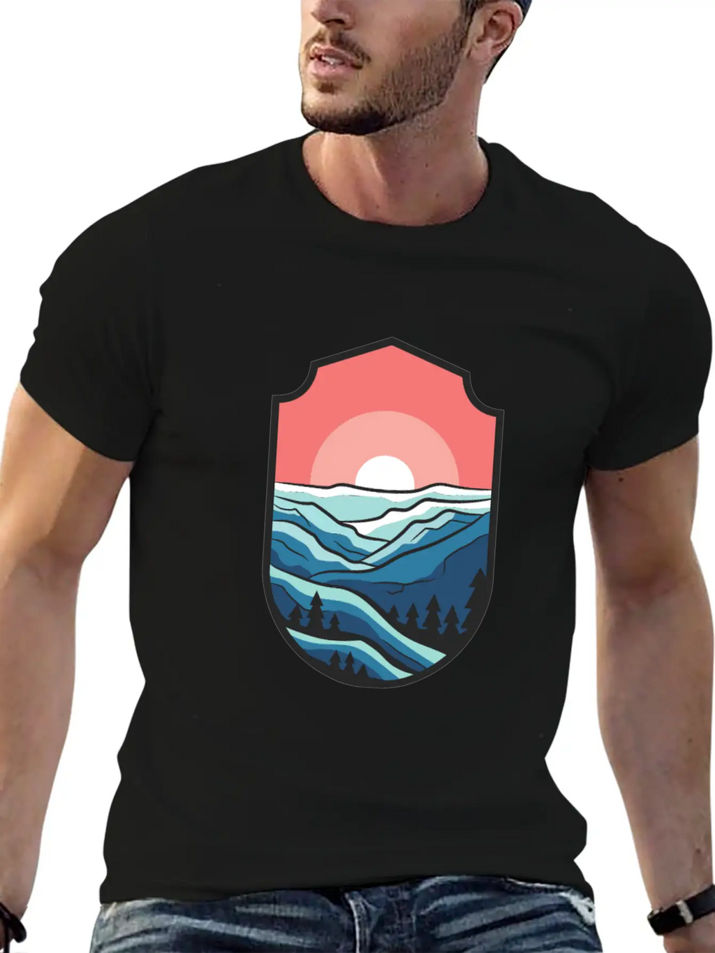 Travel Sunrise Valley Breathable Graphic T-Shirt – Perfect For Casual Days
