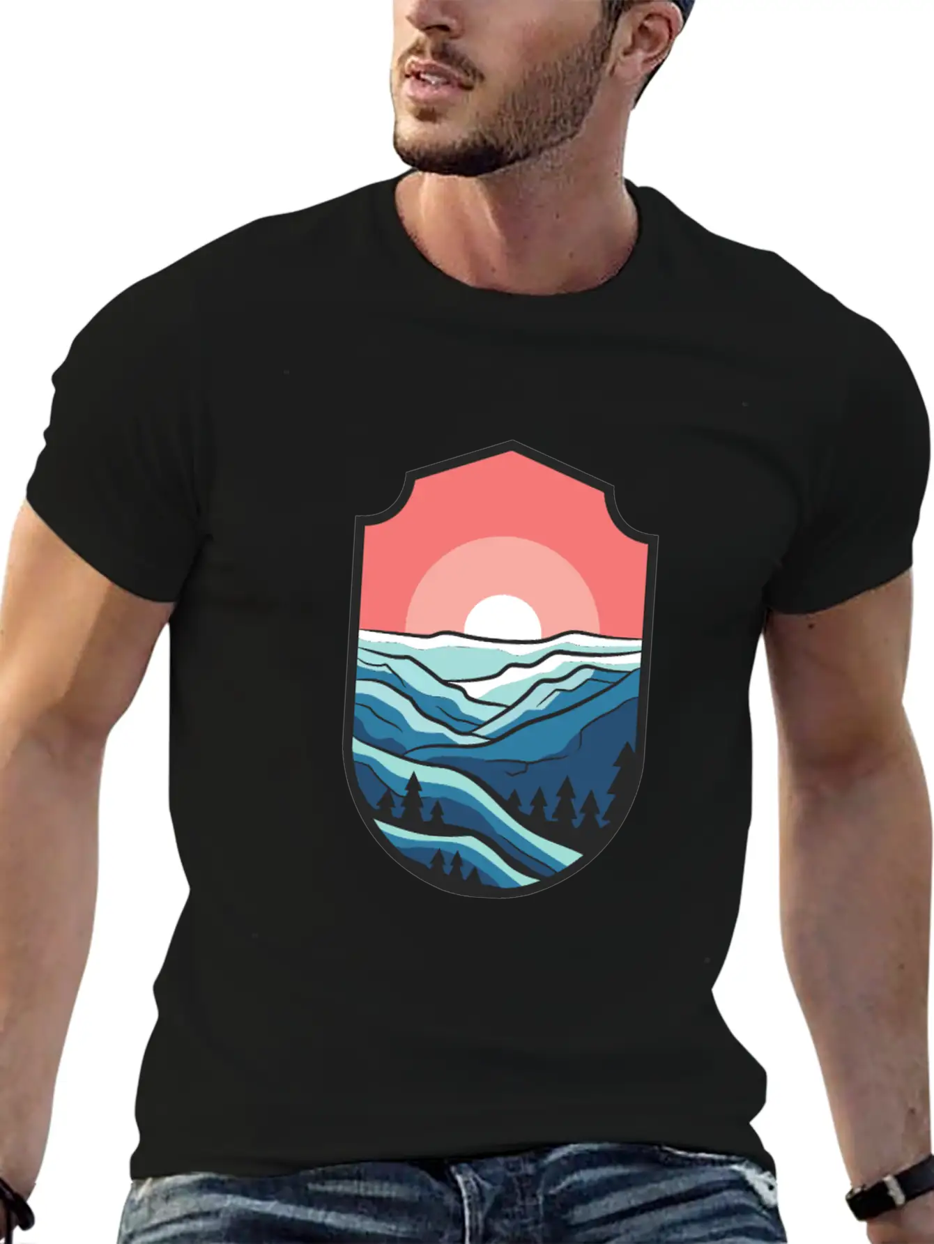 Travel Sunrise Valley Breathable Graphic T-Shirt – Perfect For Casual Days