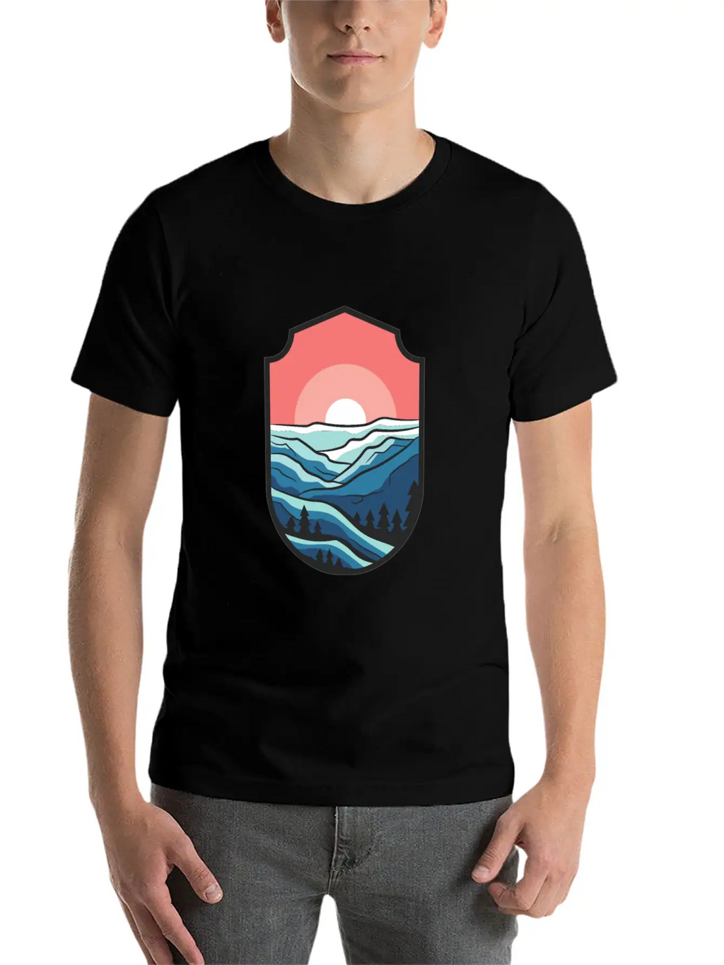 Travel Sunrise Valley Breathable Graphic T-Shirt – Perfect For Casual Days