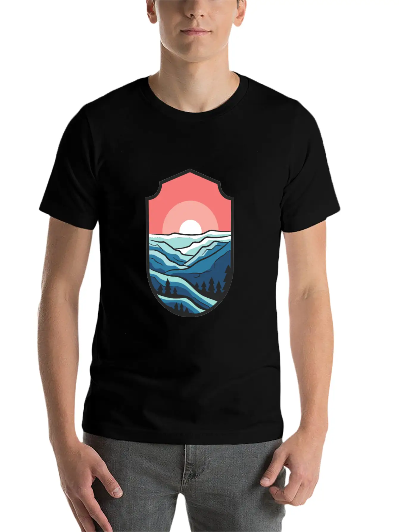 Travel Sunrise Valley Breathable Graphic T-Shirt – Perfect For Casual Days