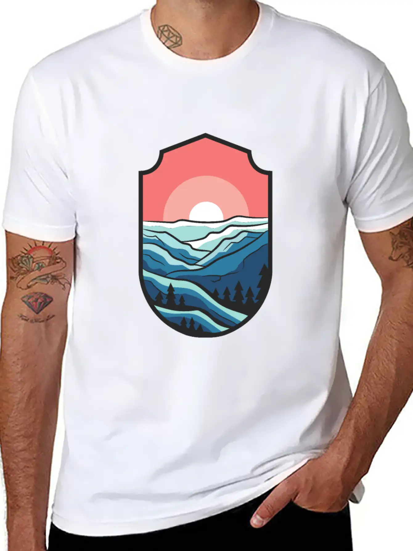 Travel Sunrise Valley Breathable Graphic T-Shirt – Perfect For Casual Days