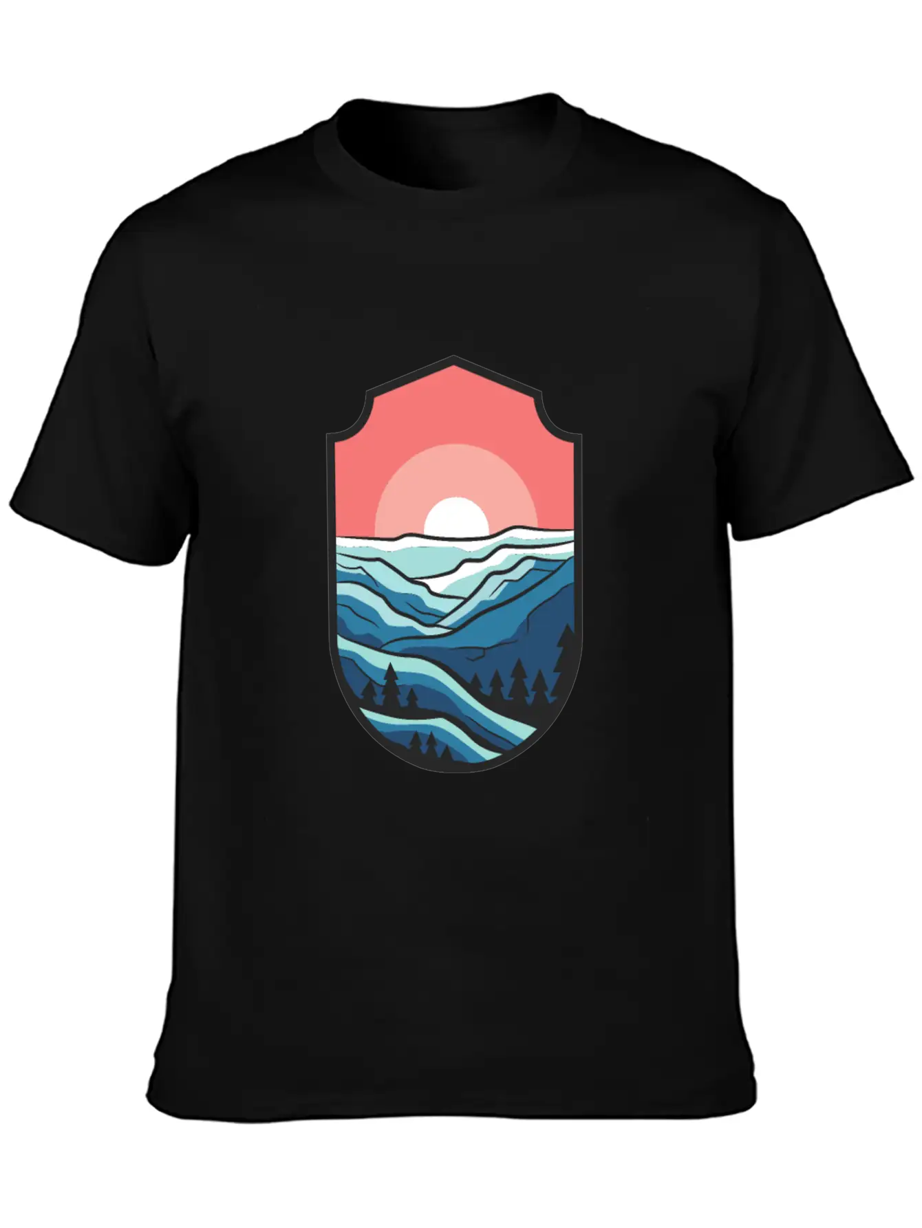 Travel Sunrise Valley Breathable Graphic T-Shirt – Perfect For Casual Days