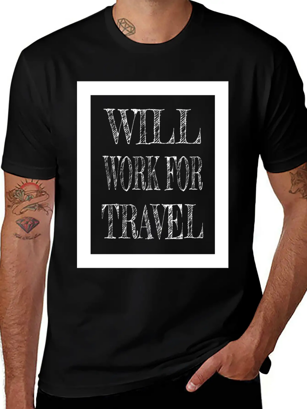 Travel - Will Work For Travel Basic Graphic T-Shirt – Daily Comfort In Soft Cotton