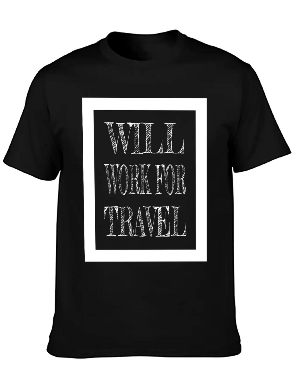 Travel - Will Work For Travel Basic Graphic T-Shirt – Daily Comfort In Soft Cotton
