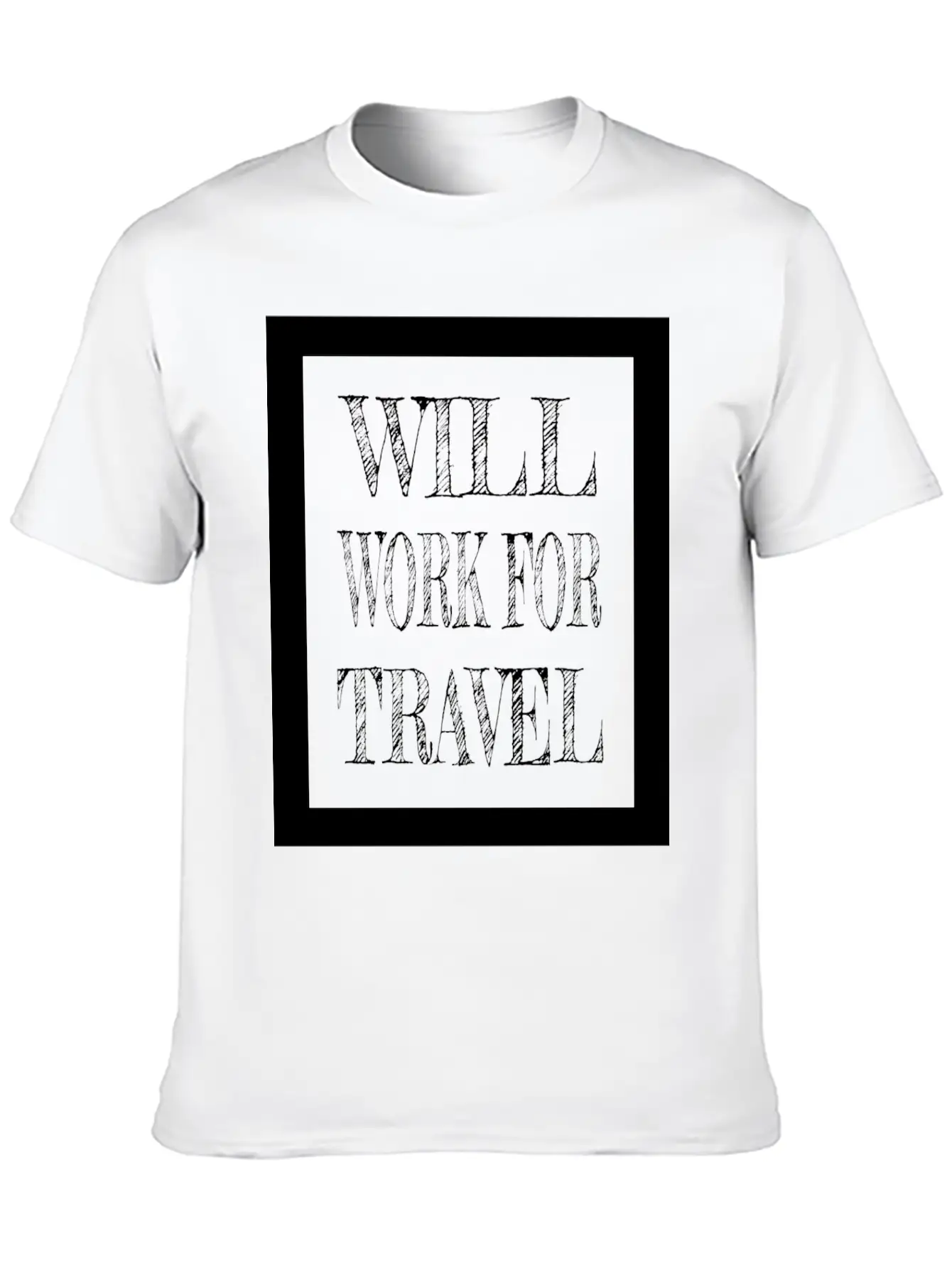 Travel - Will Work For Travel Basic Graphic T-Shirt – Daily Comfort In Soft Cotton