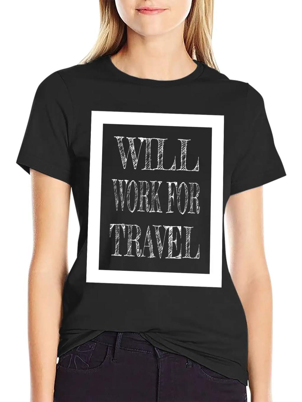 Travel - Will Work For Travel Basic Graphic T-Shirt – Daily Comfort In Soft Cotton