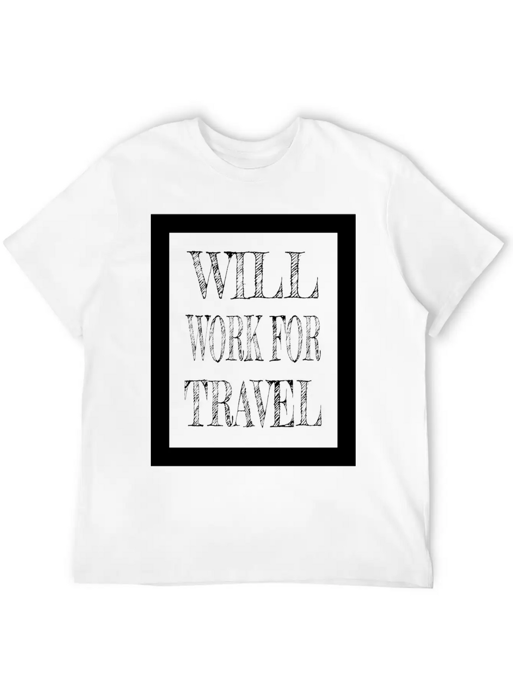 Travel - Will Work For Travel Basic Graphic T-Shirt – Daily Comfort In Soft Cotton